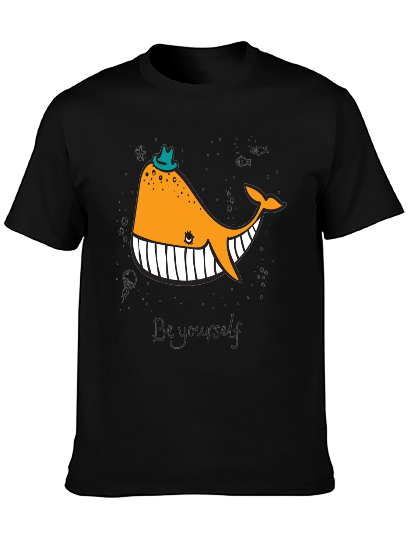 Whimsical Whale Graphic Tee - Be Yourself