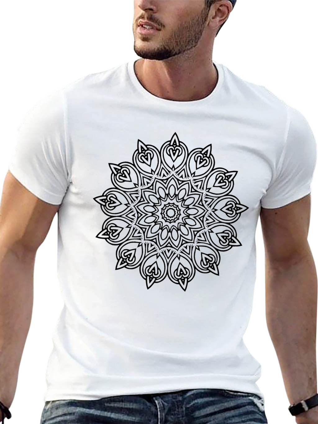 Black Mandala Graphic T-Shirt