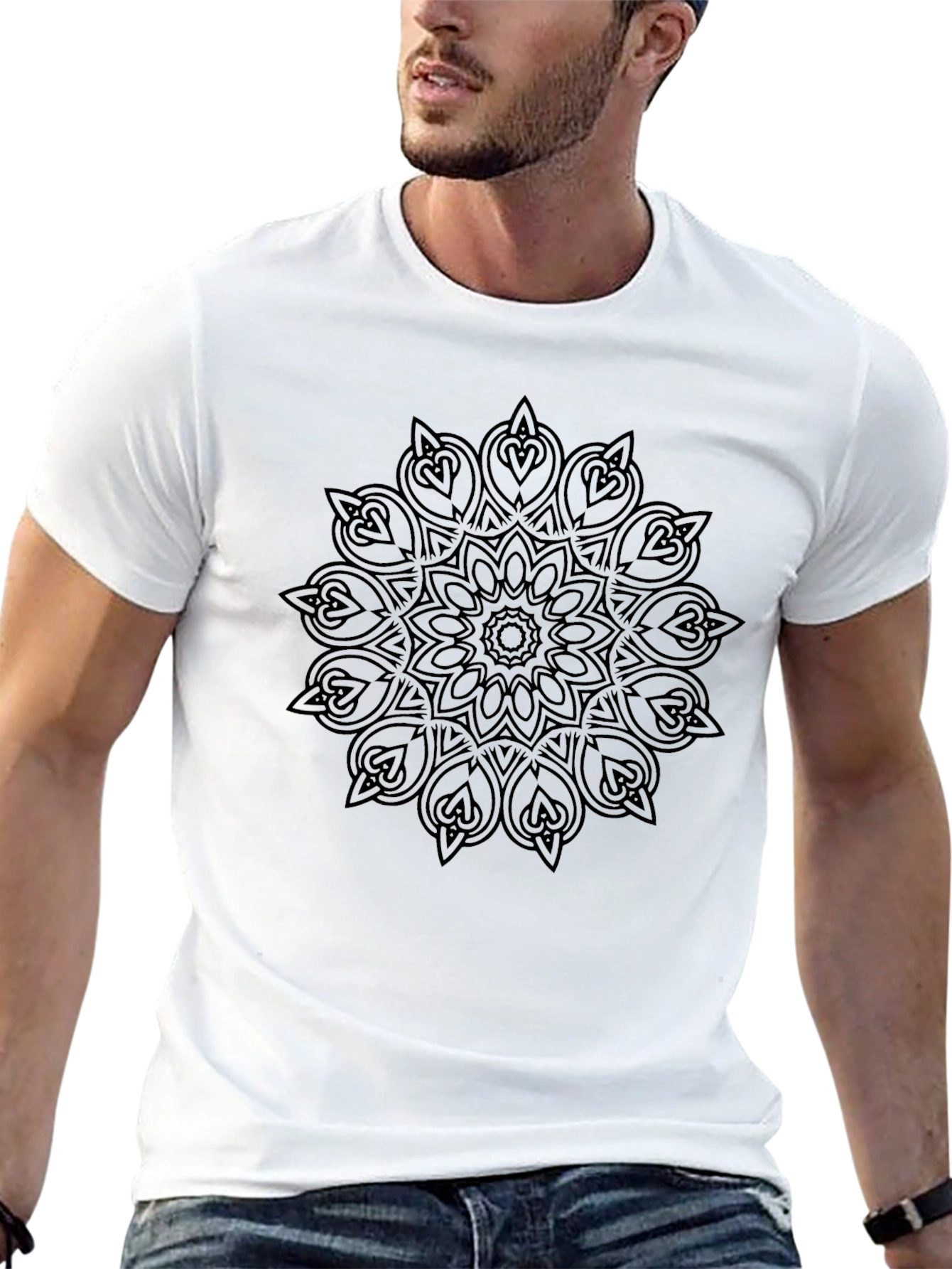 Black Mandala Graphic T-Shirt