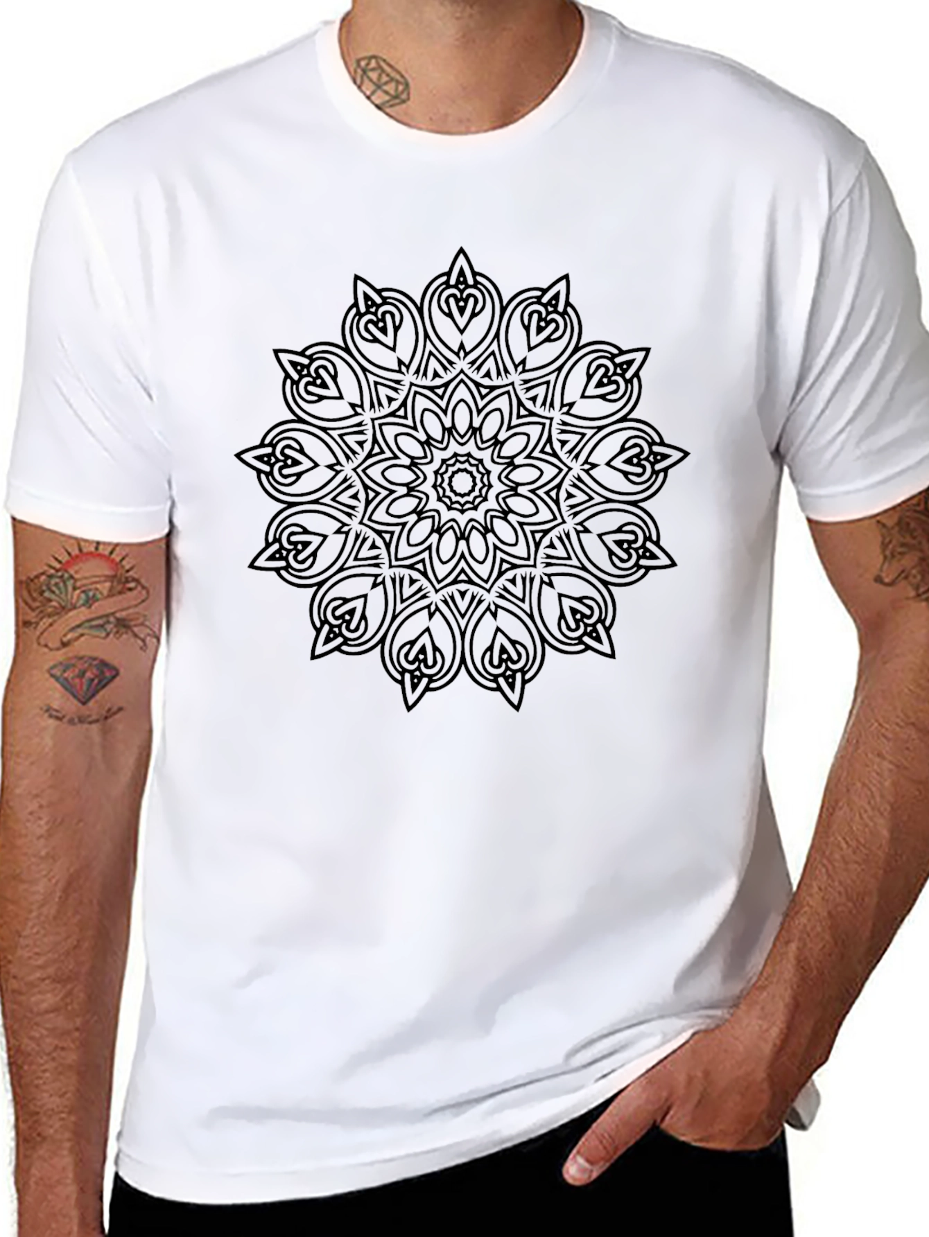 Black Mandala Graphic T-Shirt