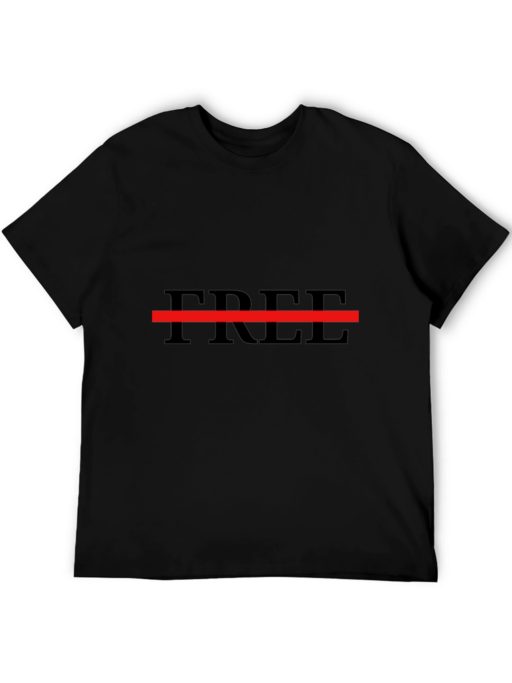 Mens Free Graphic T-Shirt - Black Casual Tee