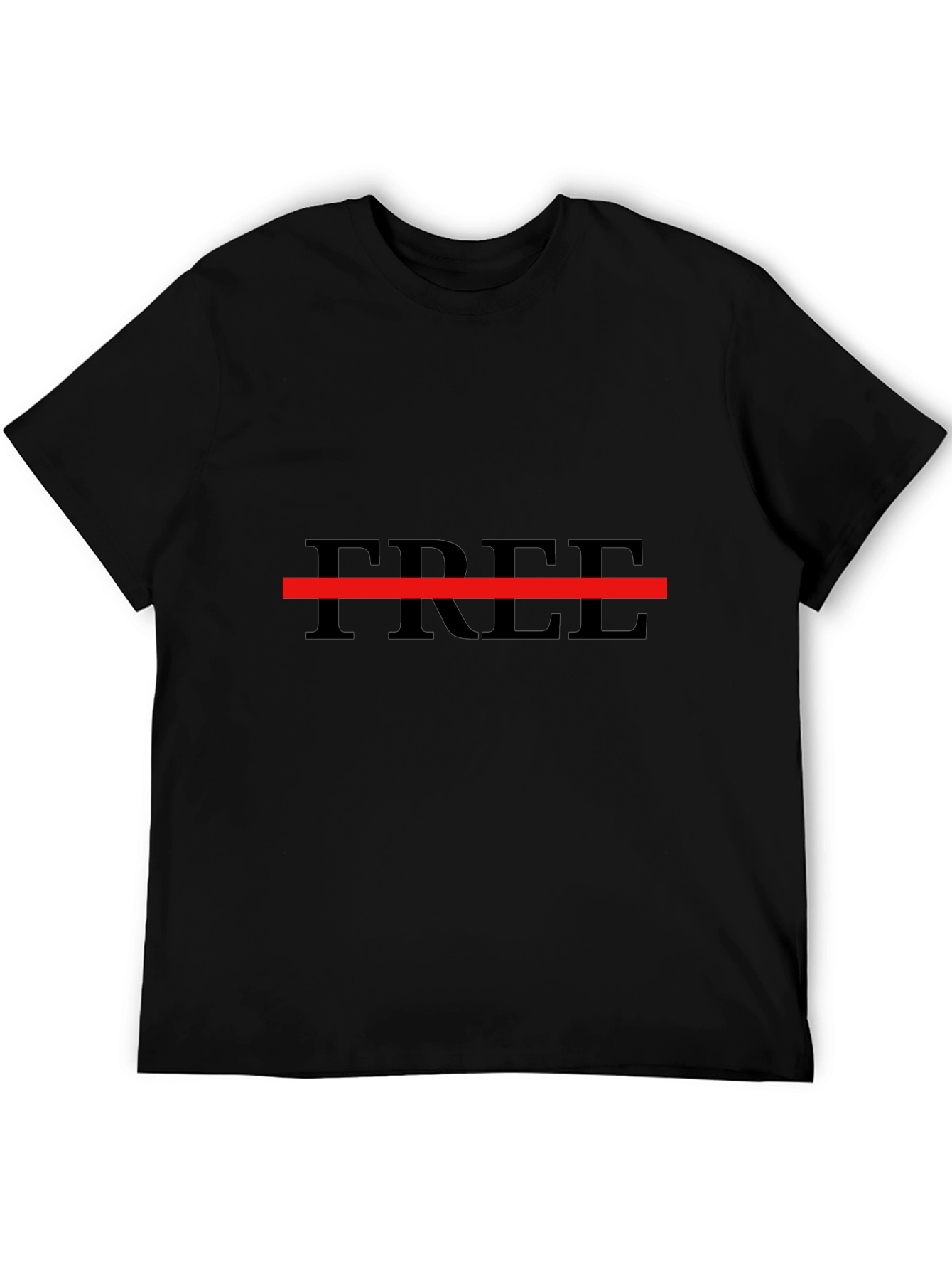 Mens Free Graphic T-Shirt - Black Casual Tee