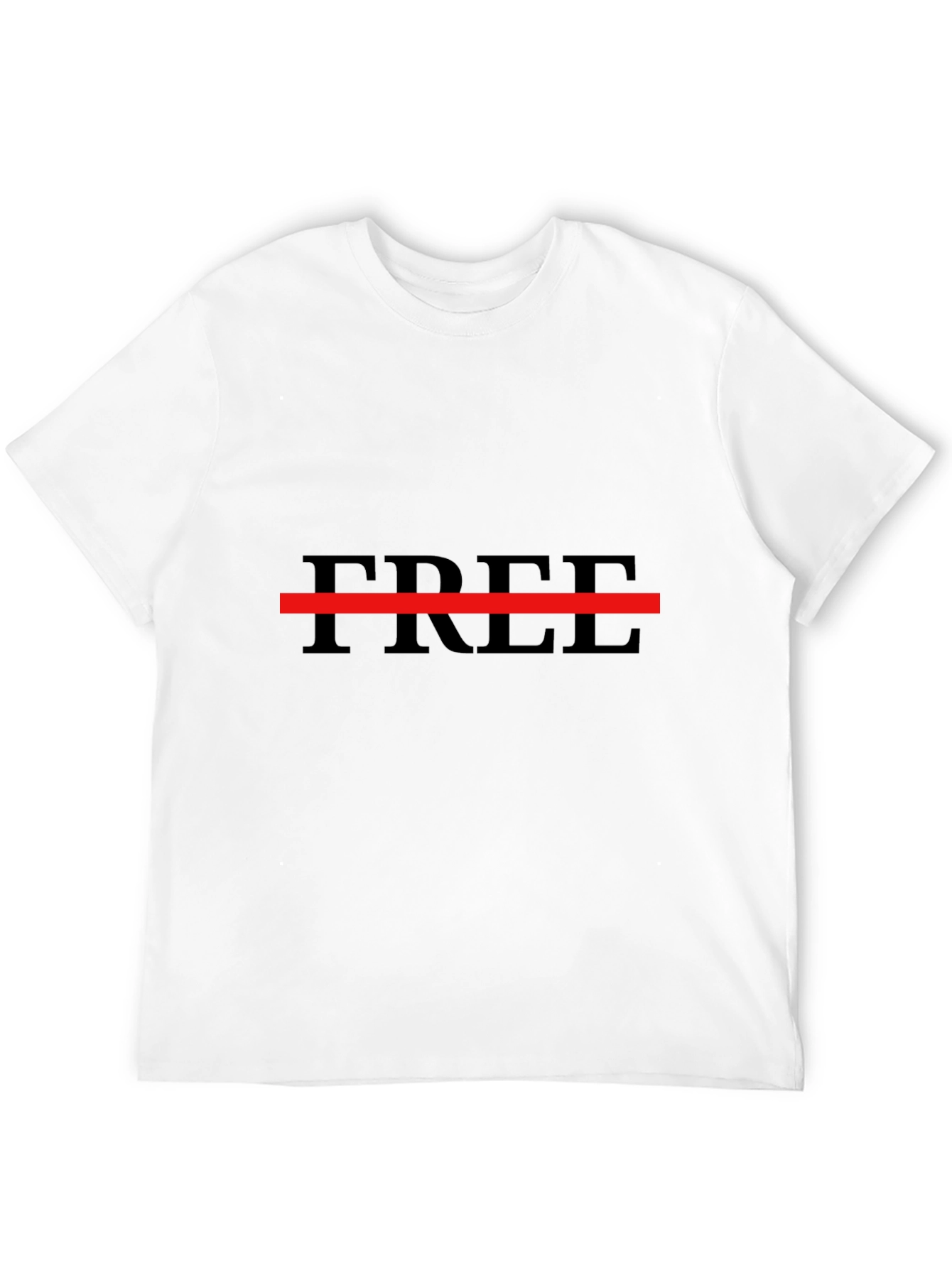 Mens Free Graphic T-Shirt - Black Casual Tee