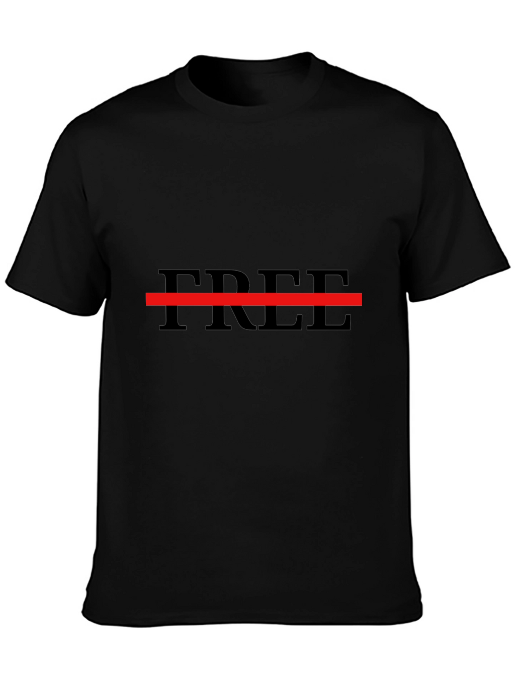 Mens Free Graphic T-Shirt - Black Casual Tee