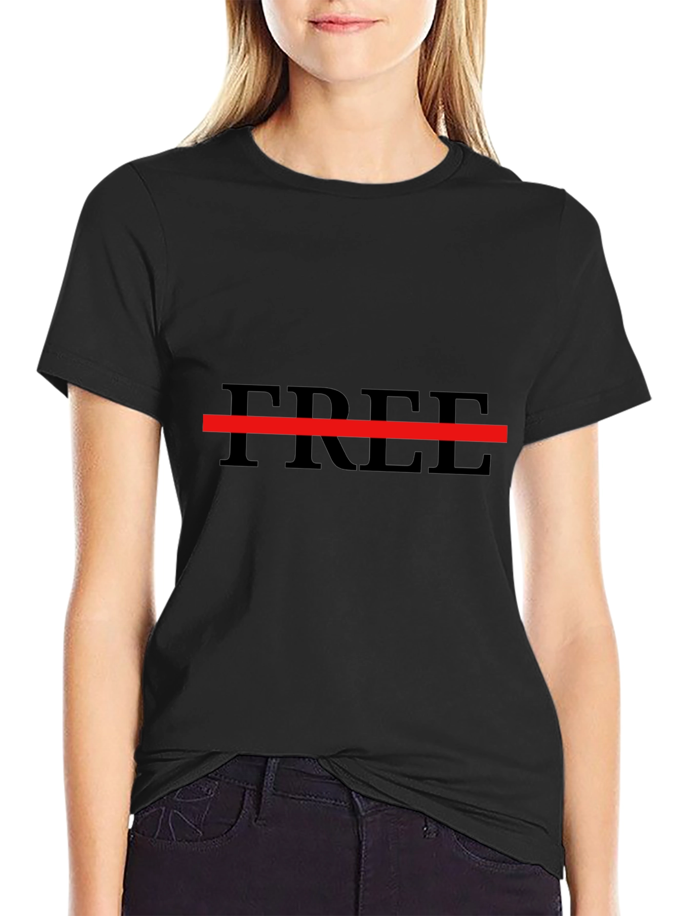 Mens Free Graphic T-Shirt - Black Casual Tee
