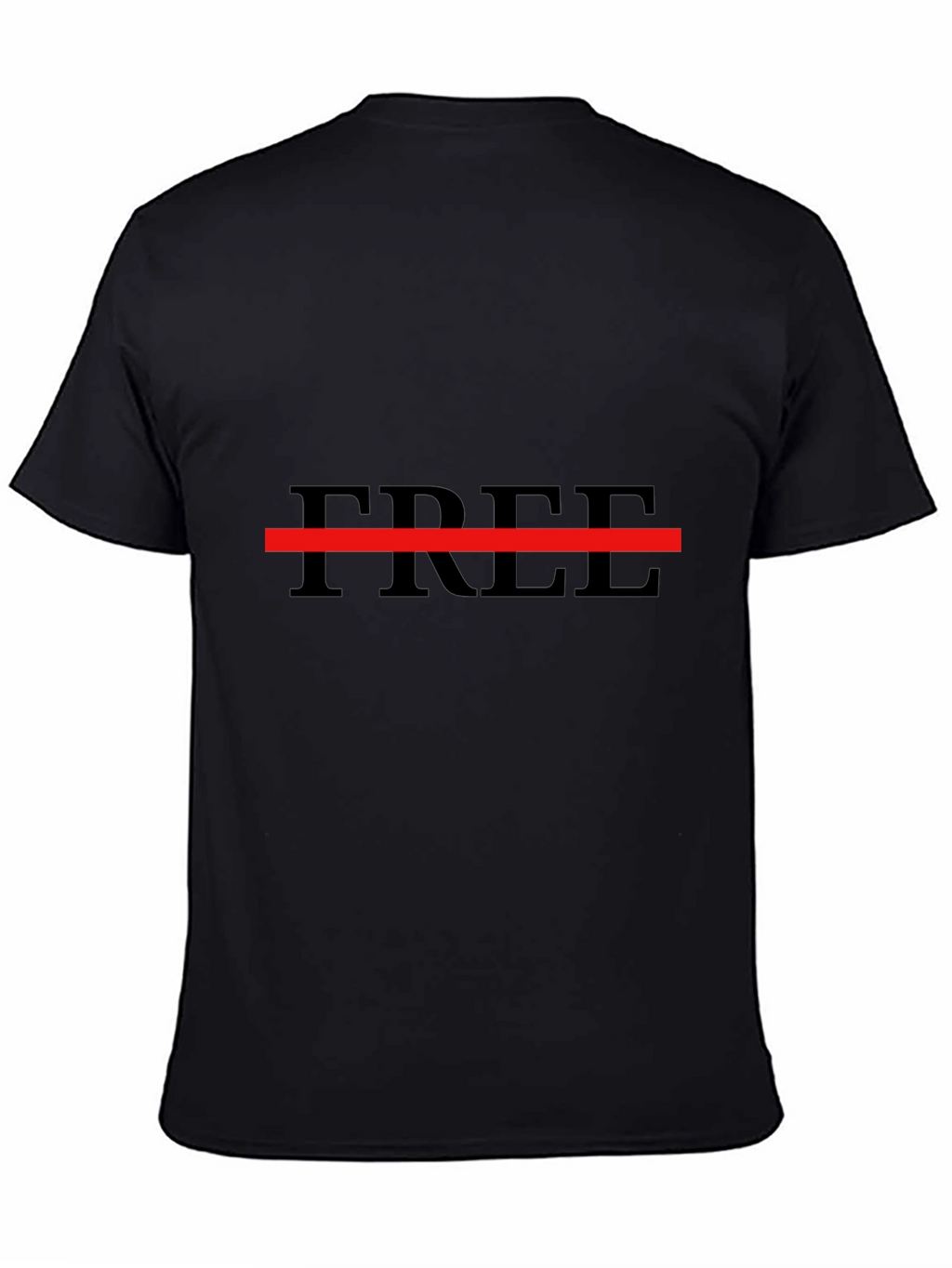 Mens Free Graphic T-Shirt - Black Casual Tee