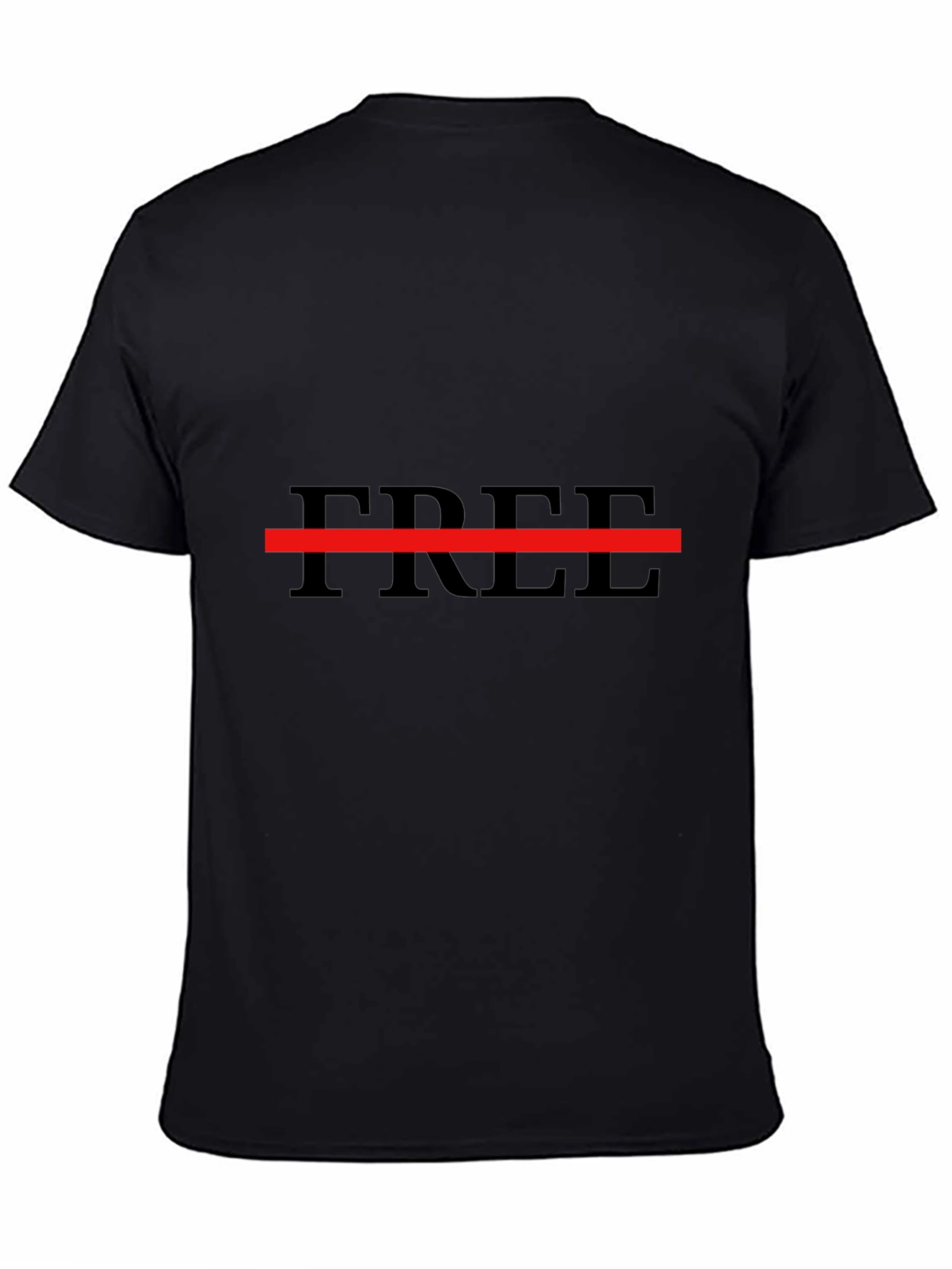 Mens Free Graphic T-Shirt - Black Casual Tee