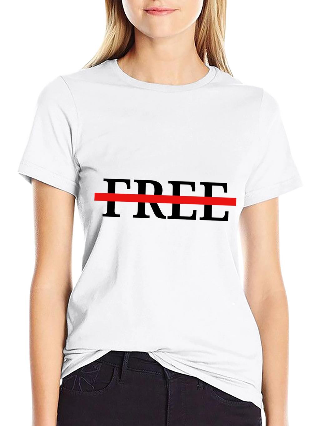 Mens Free Graphic T-Shirt - Black Casual Tee