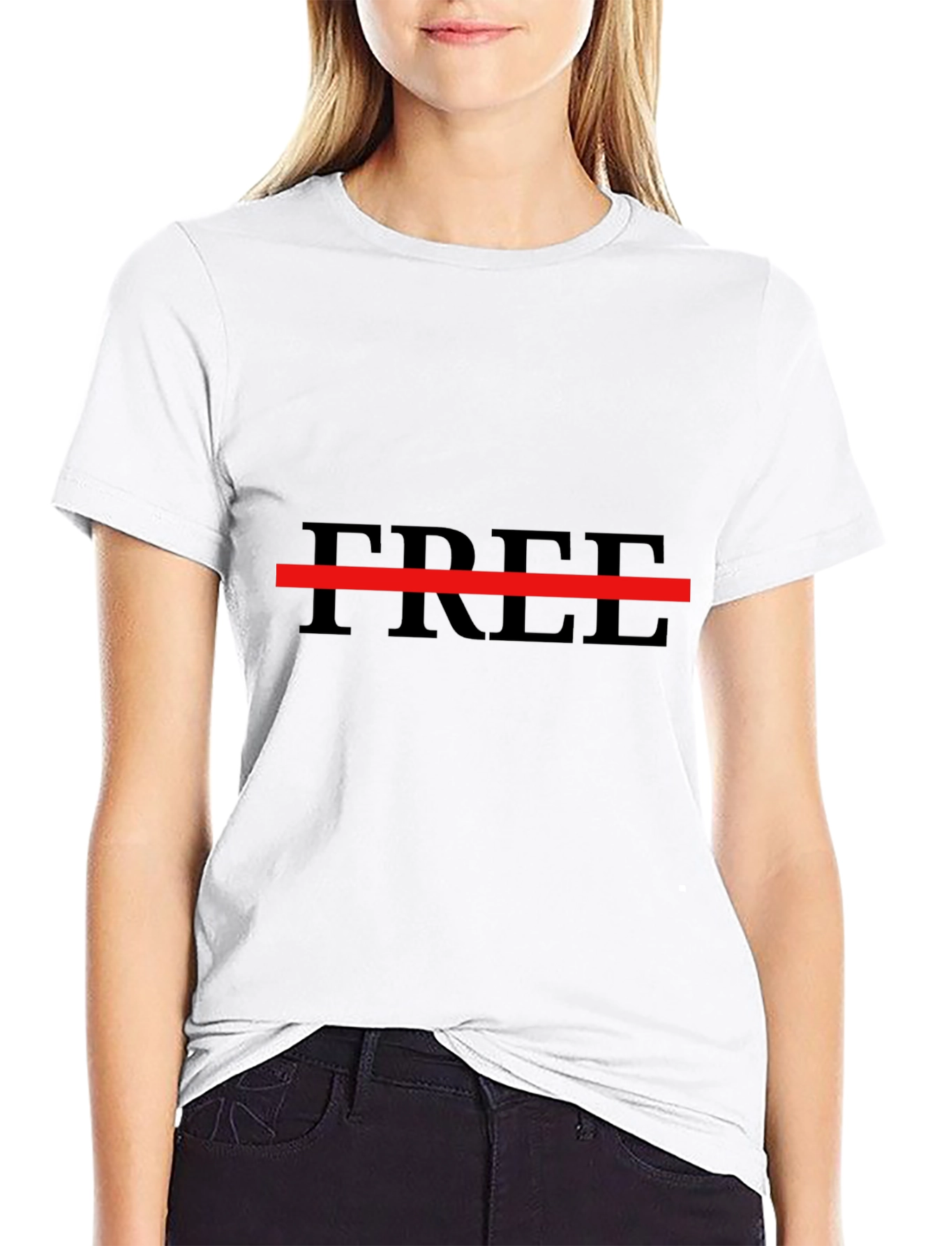 Mens Free Graphic T-Shirt - Black Casual Tee