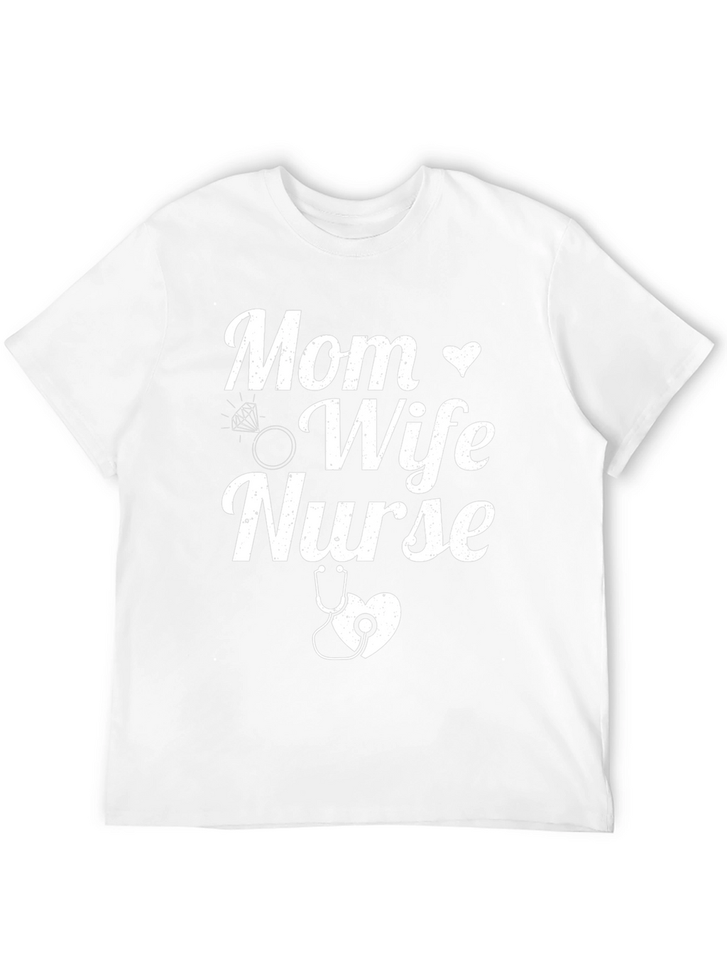 Mom Wife Nurse Graphic T-Shirt - Black