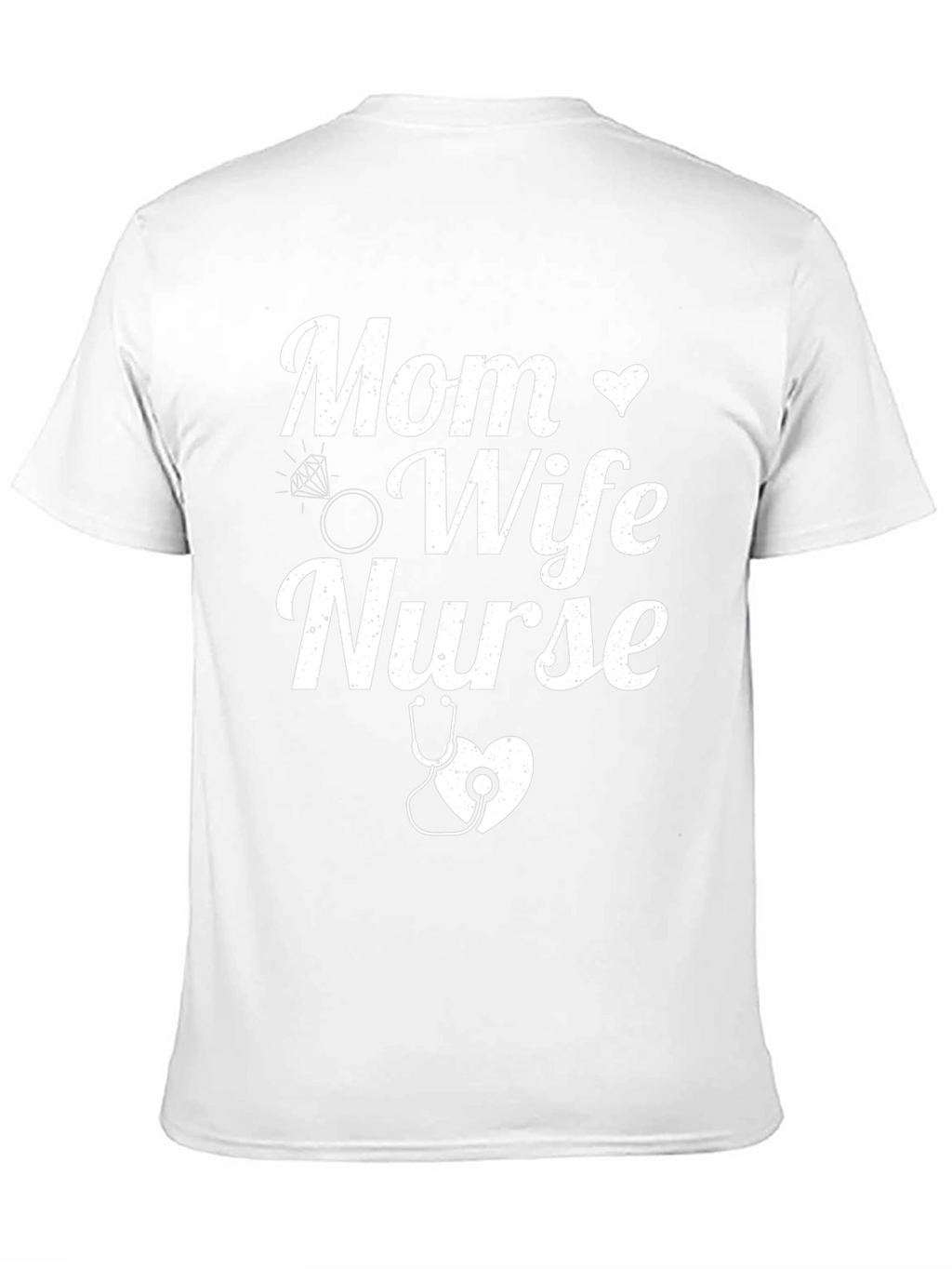Mom Wife Nurse Graphic T-Shirt - Black