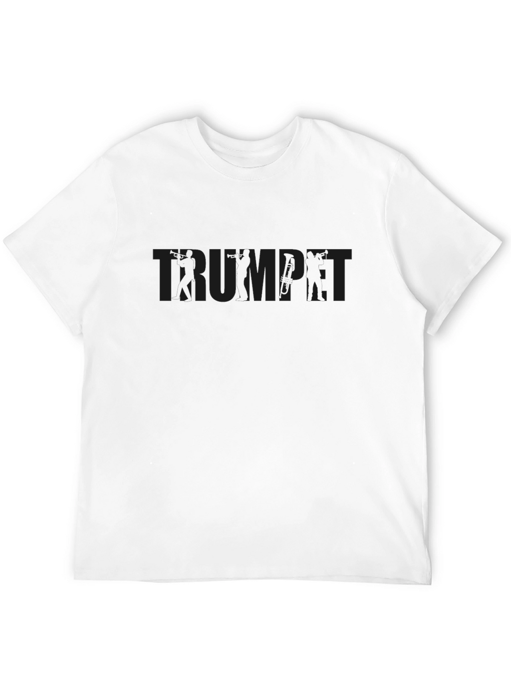 Black Trumpet Graphic Print T-Shirt