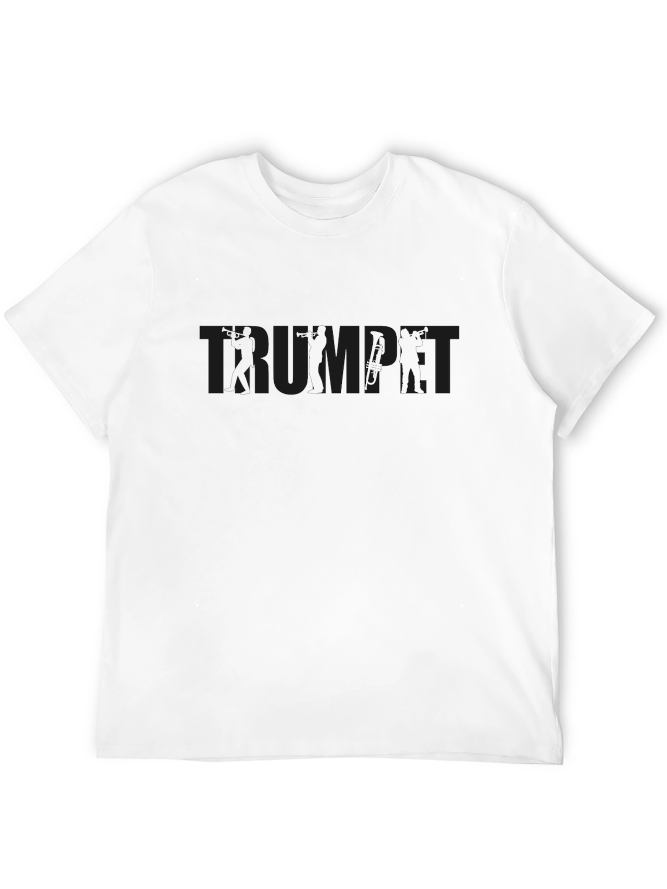 Black Trumpet Graphic Print T-Shirt