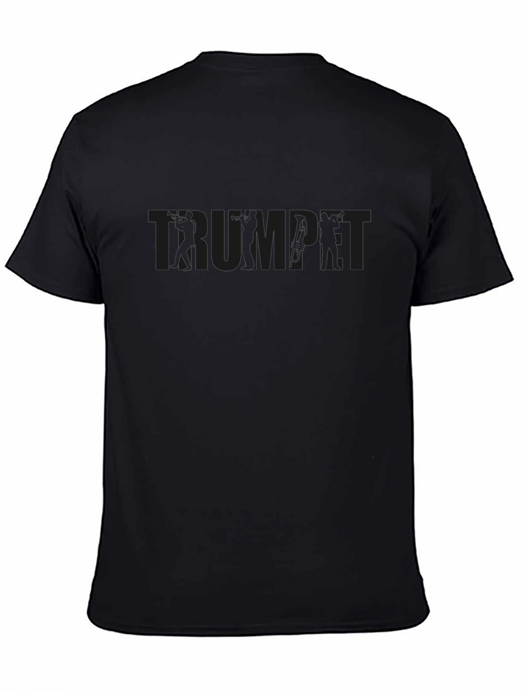 Black Trumpet Graphic Print T-Shirt