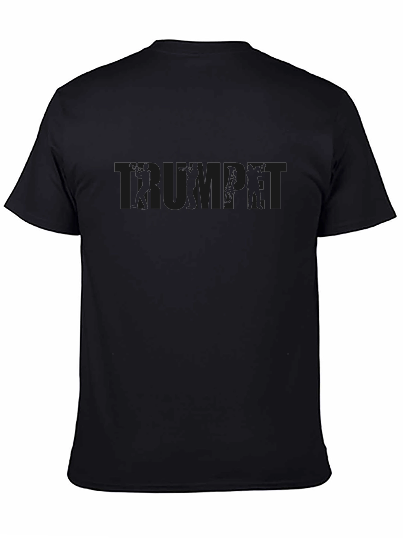 Black Trumpet Graphic Print T-Shirt