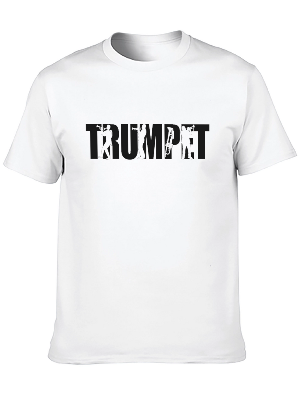 Black Trumpet Graphic Print T-Shirt
