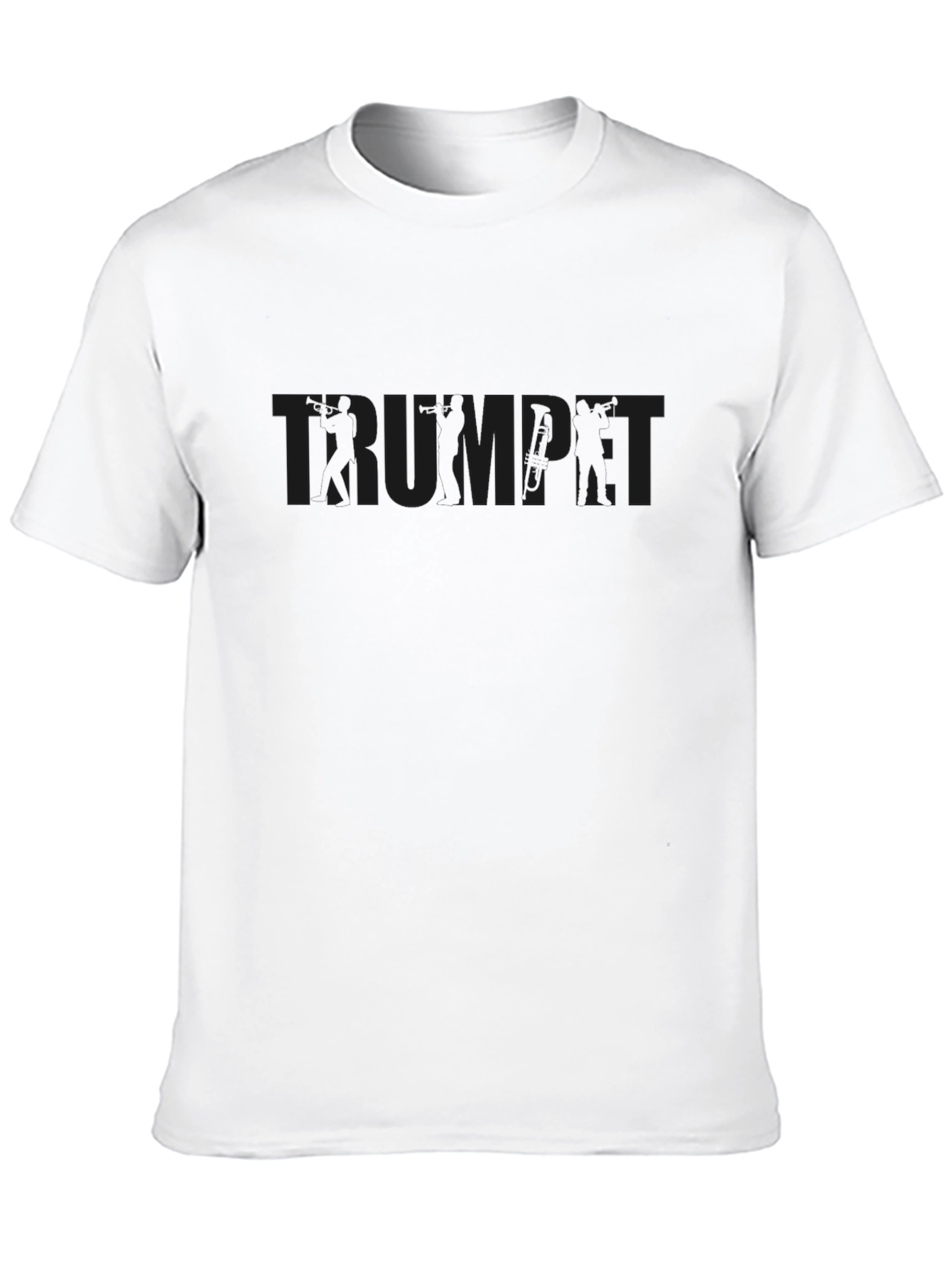 Black Trumpet Graphic Print T-Shirt