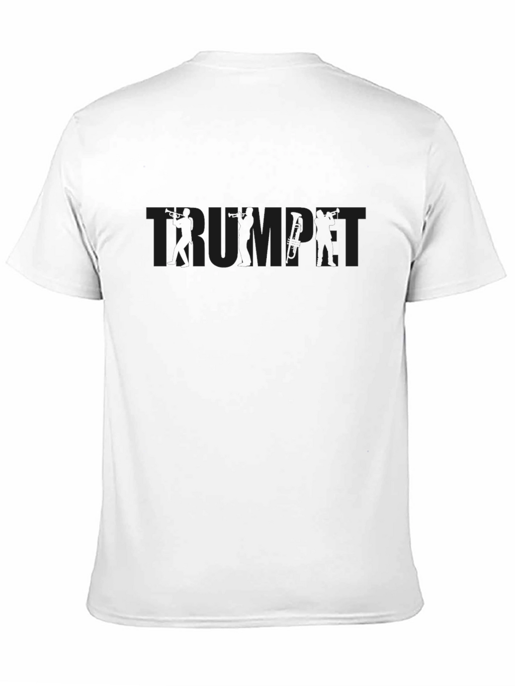 Black Trumpet Graphic Print T-Shirt