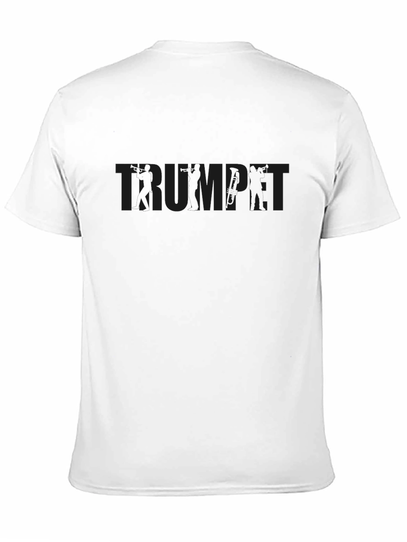 Black Trumpet Graphic Print T-Shirt