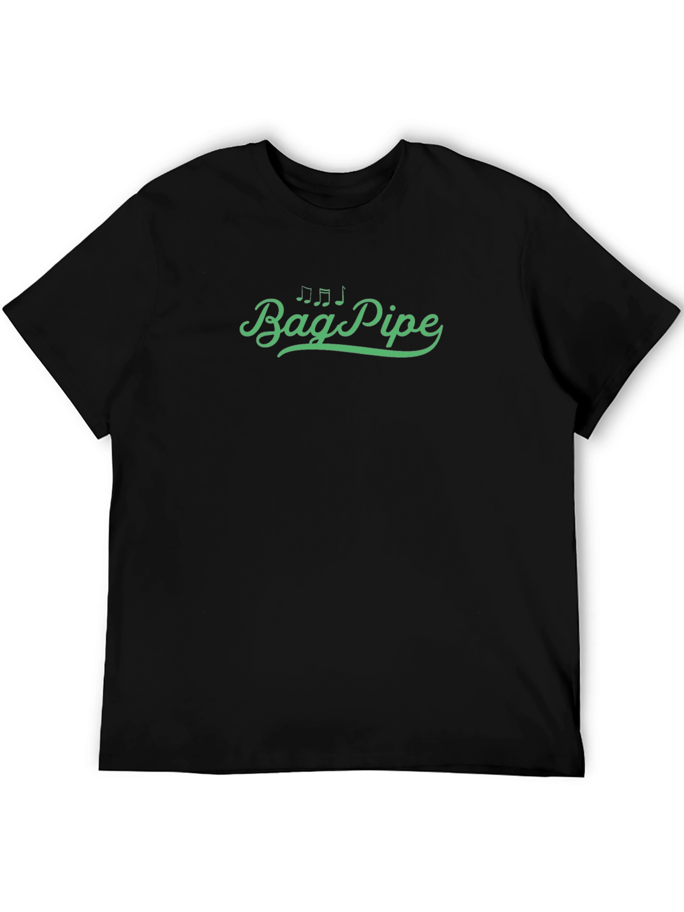 Bagpipe Graphic T-Shirt - Black