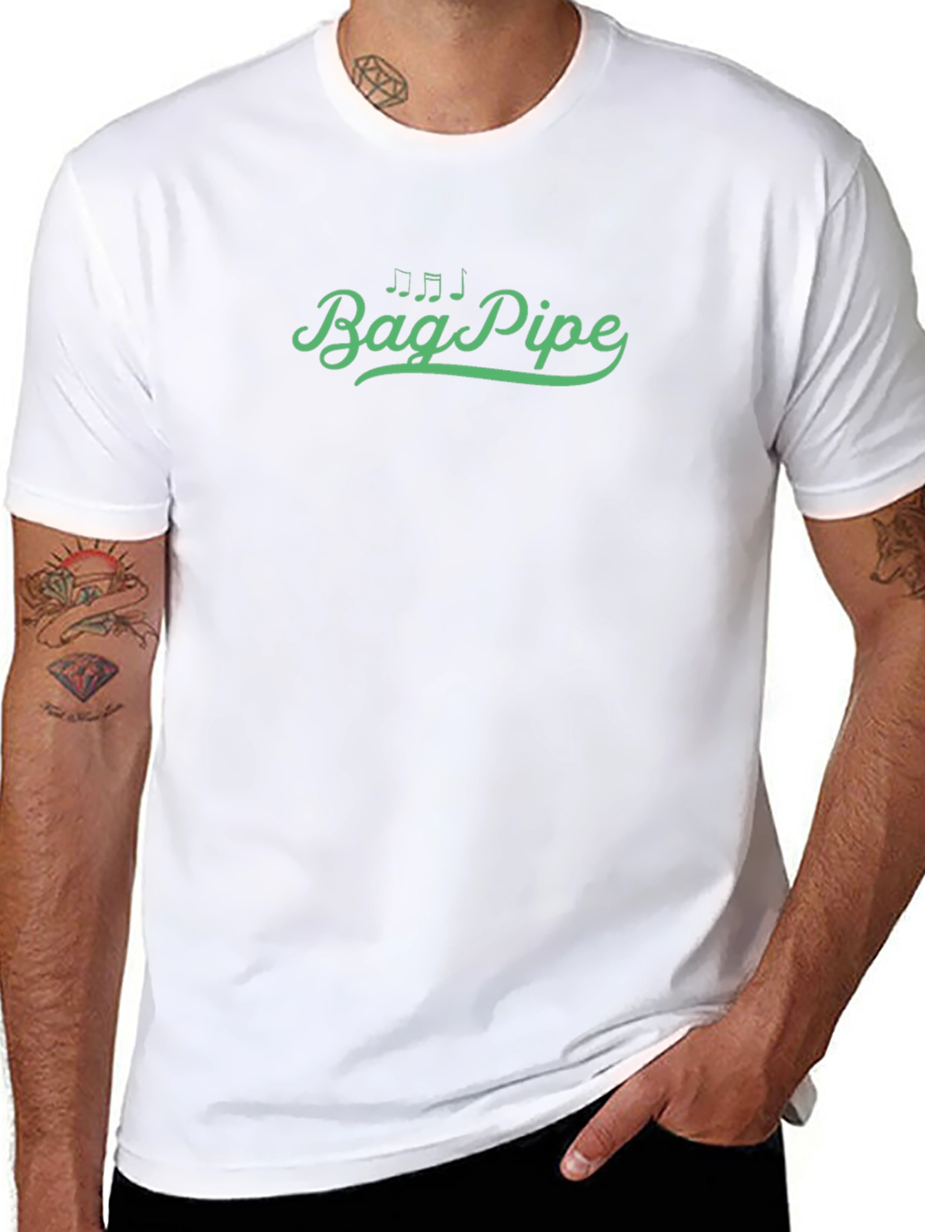 Bagpipe Graphic T-Shirt - Black