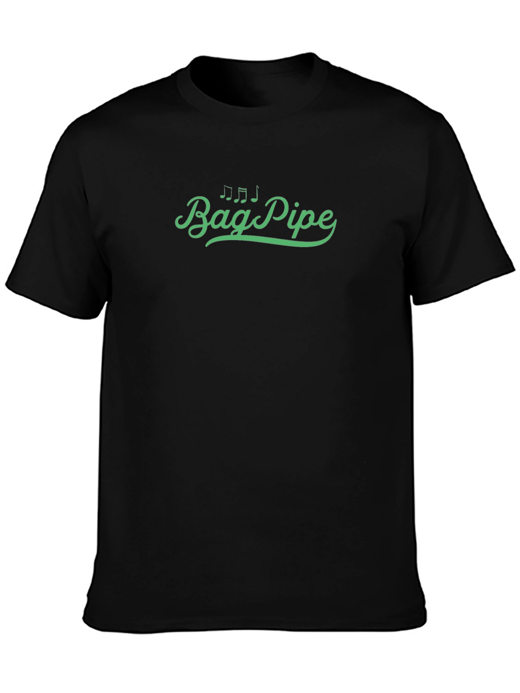 Bagpipe Graphic T-Shirt - Black