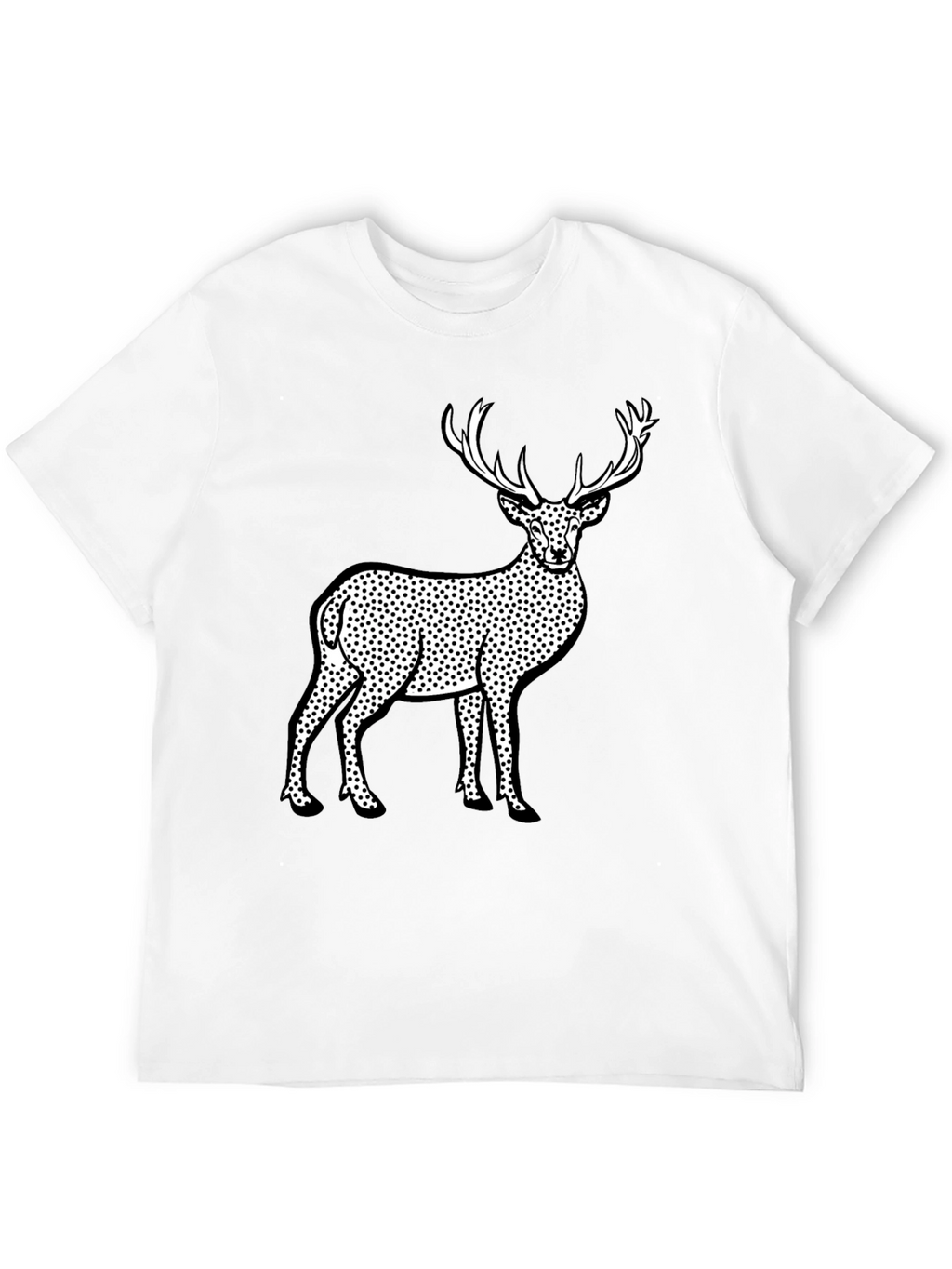 Deer Print Black T-Shirt