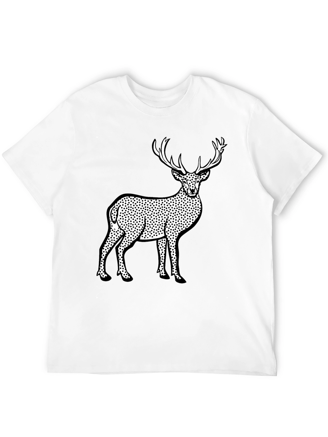Deer Print Black T-Shirt