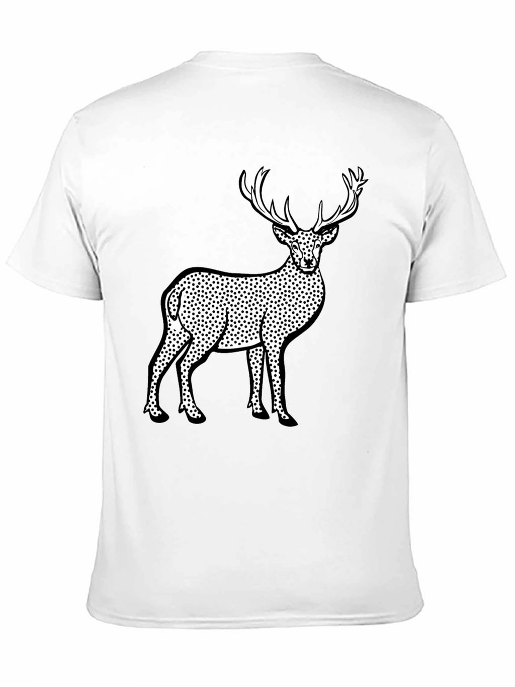 Deer Print Black T-Shirt