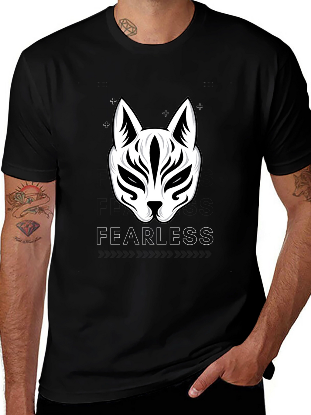 Fearless Fox Graphic Tee - Black