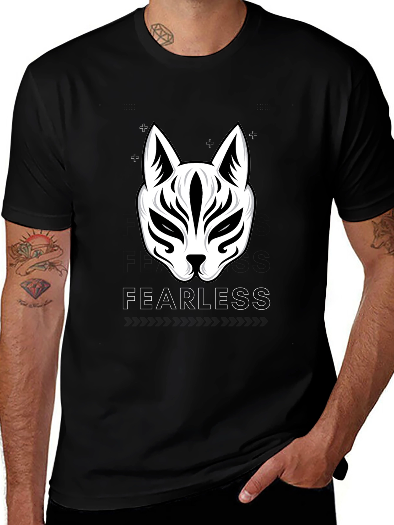 Fearless Fox Graphic Tee - Black