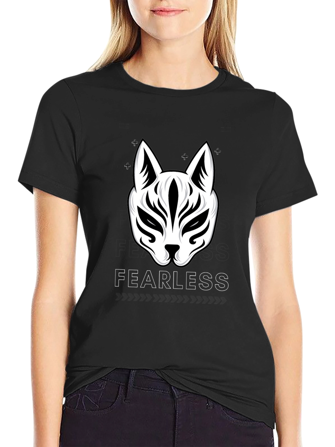 Fearless Fox Graphic Tee - Black