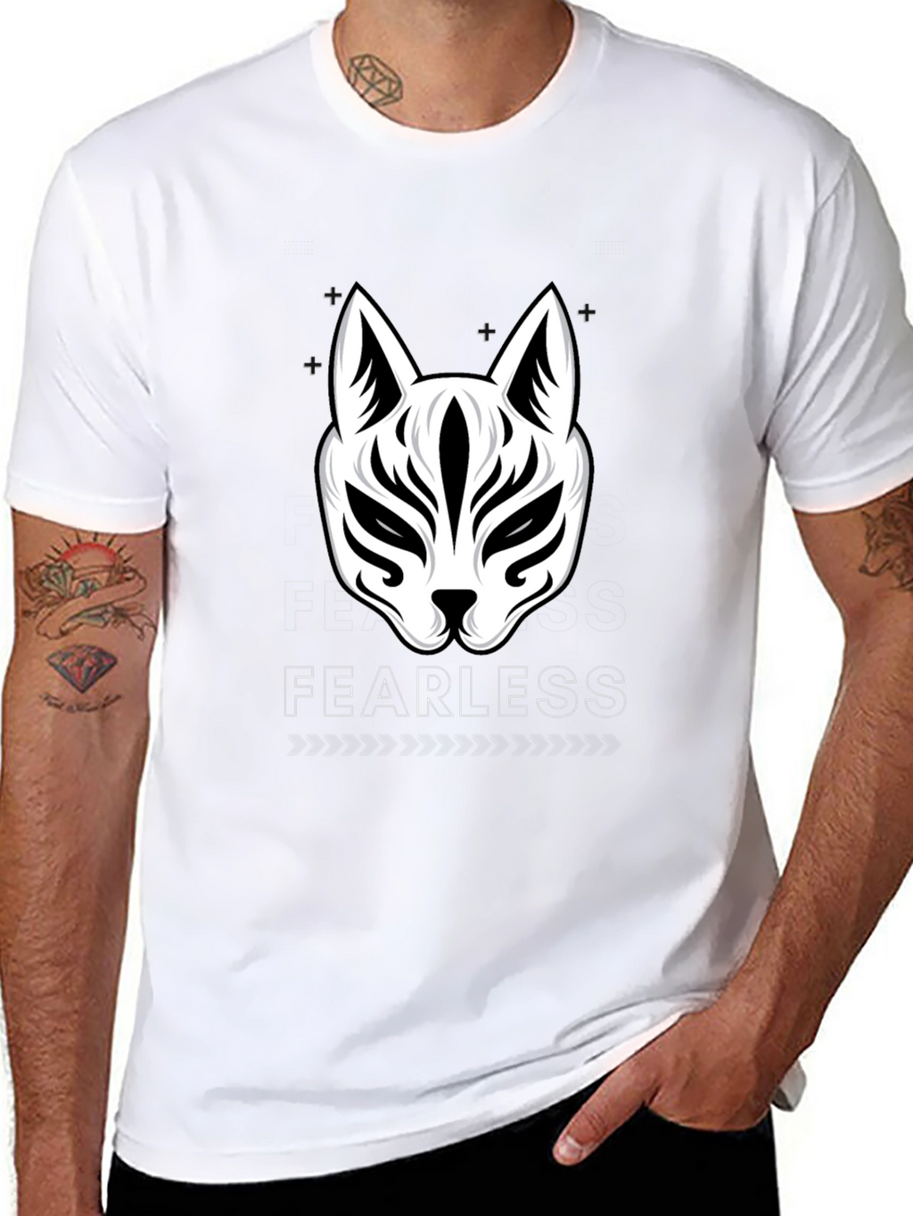 Fearless Fox Graphic Tee - Black
