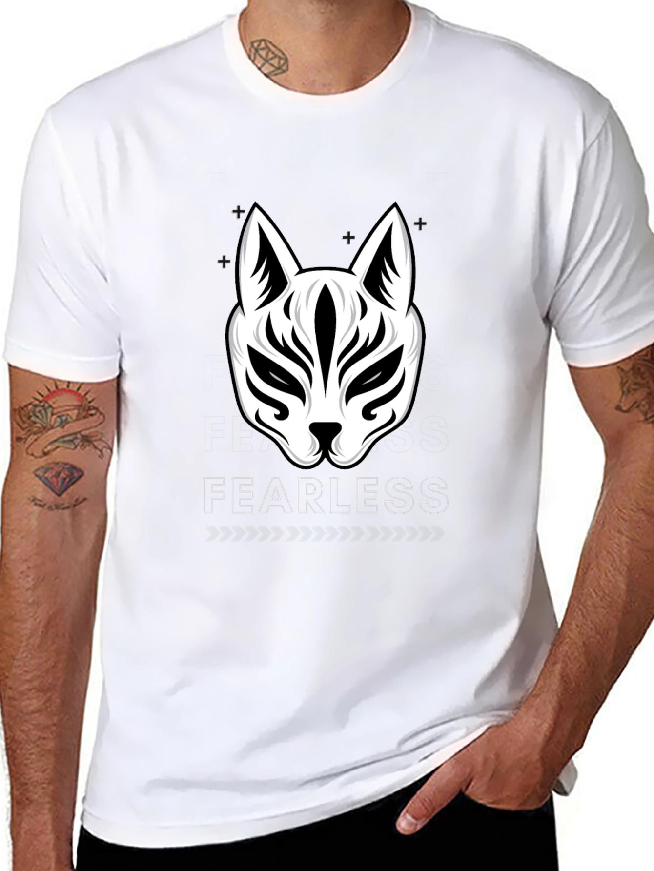 Fearless Fox Graphic Tee - Black