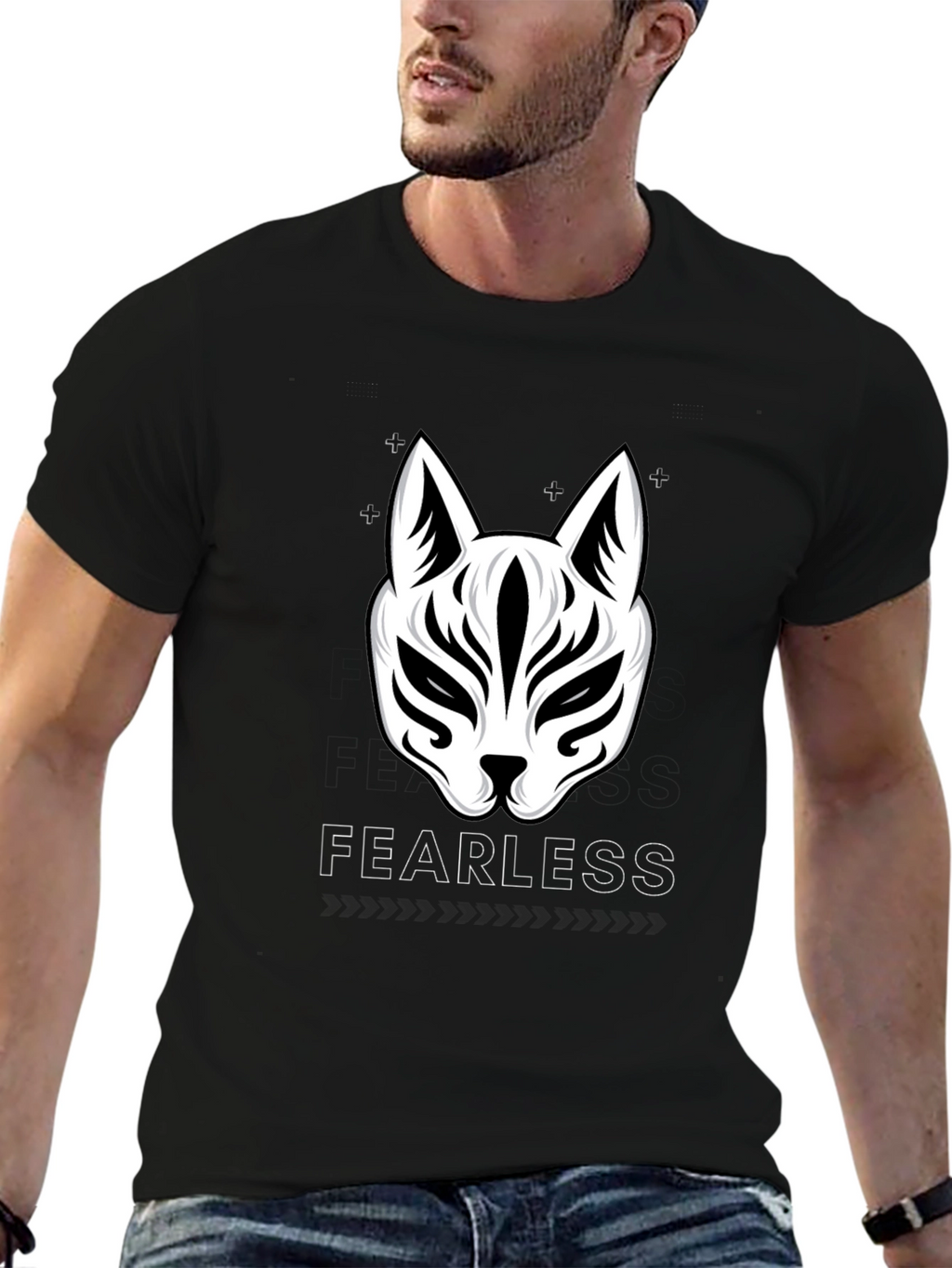 Fearless Fox Graphic Tee - Black