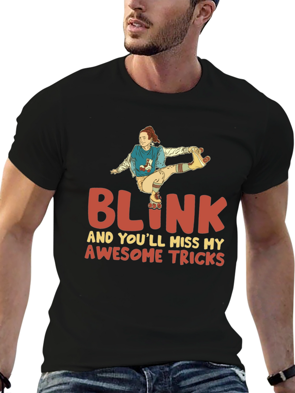Blink Awesome Tricks Roller Skating T-Shirt