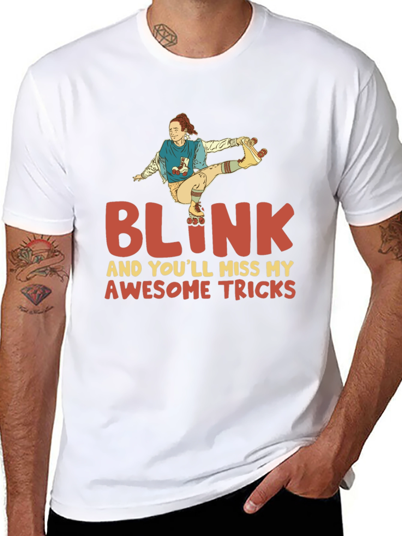 Blink Awesome Tricks Roller Skating T-Shirt