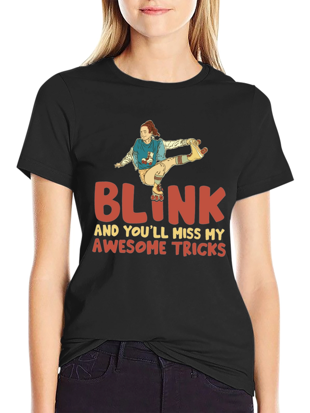 Blink Awesome Tricks Roller Skating T-Shirt