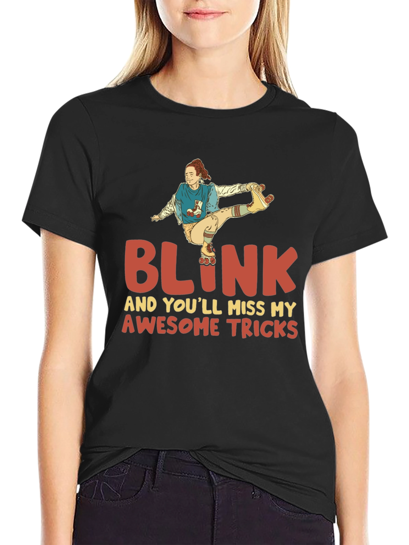 Blink Awesome Tricks Roller Skating T-Shirt