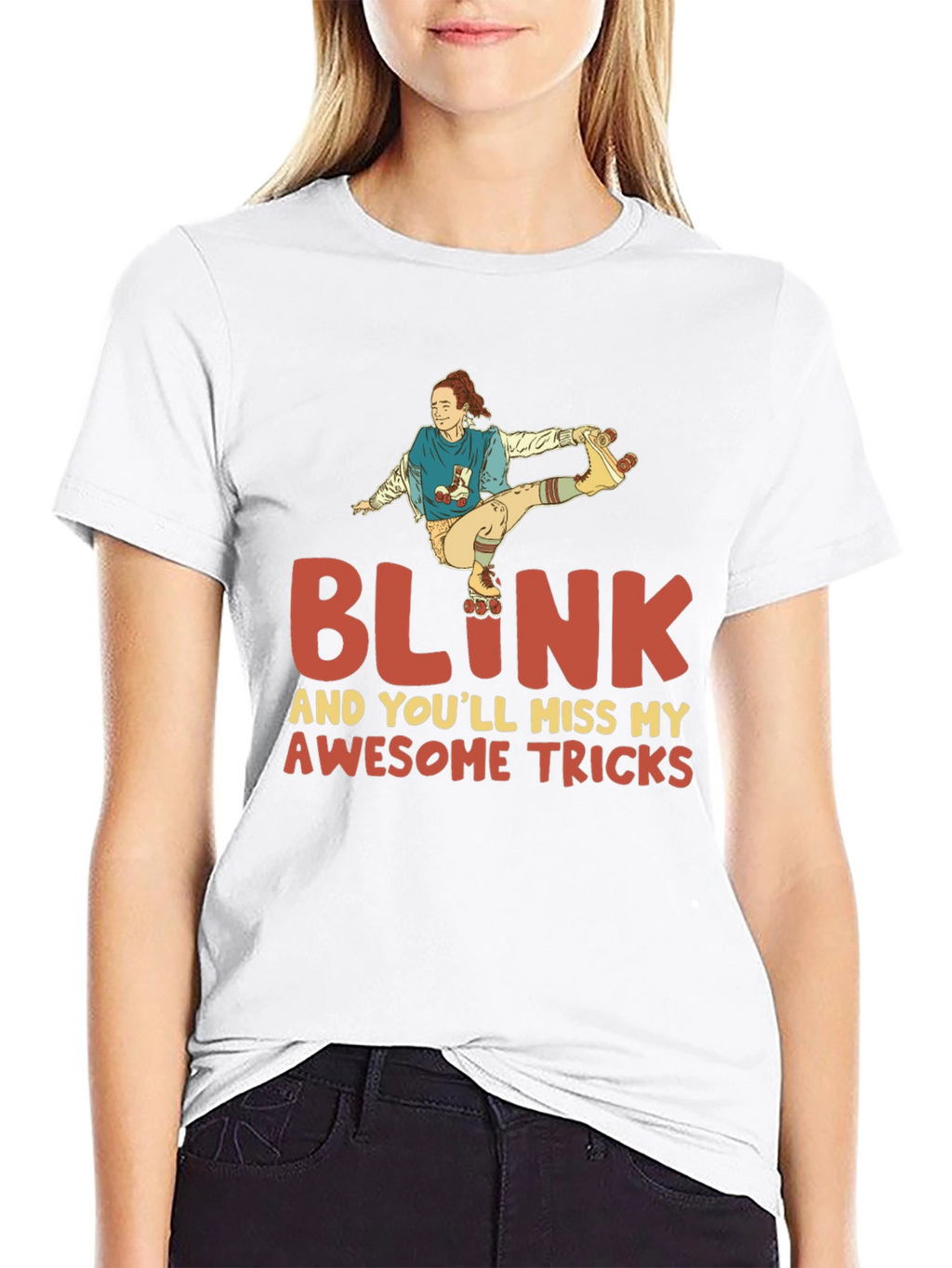 Blink Awesome Tricks Roller Skating T-Shirt