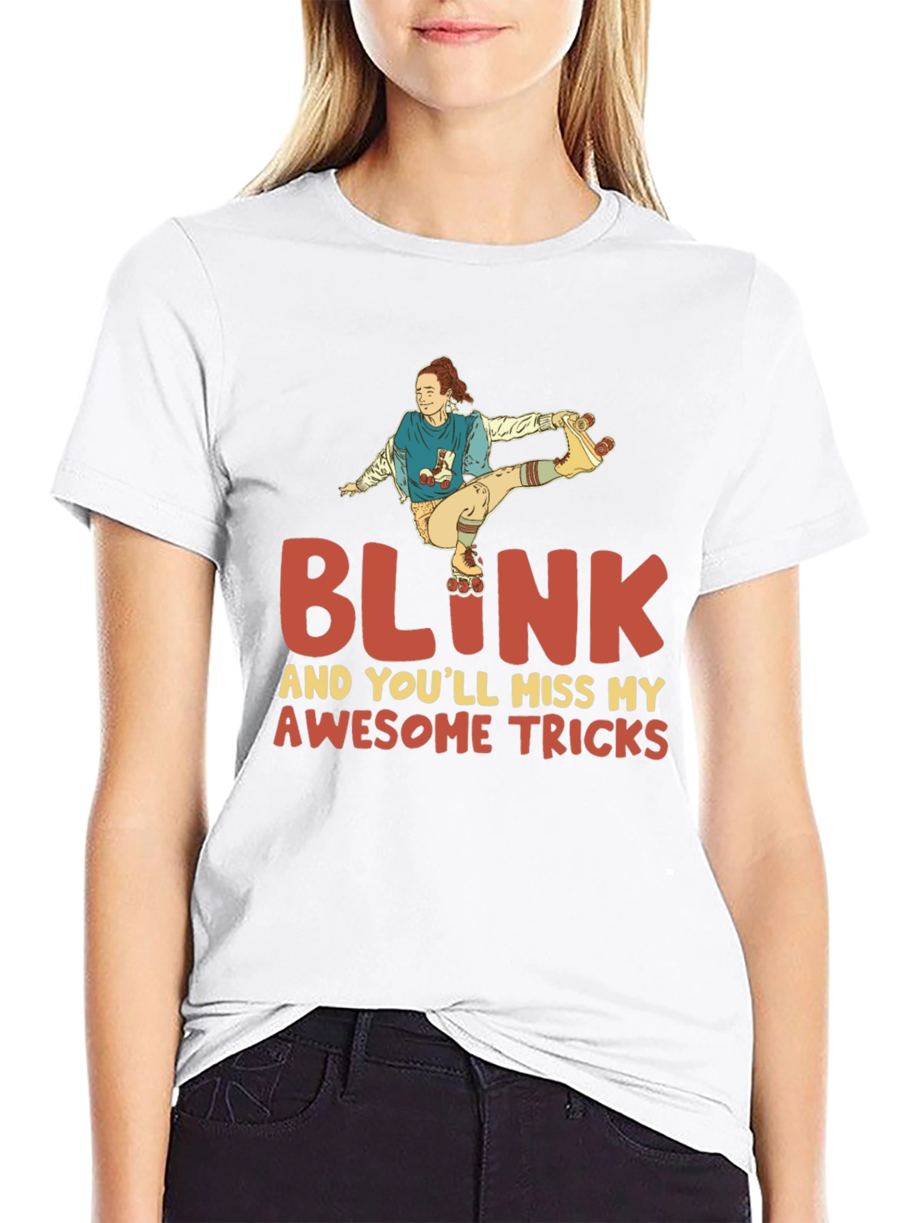 Blink Awesome Tricks Roller Skating T-Shirt