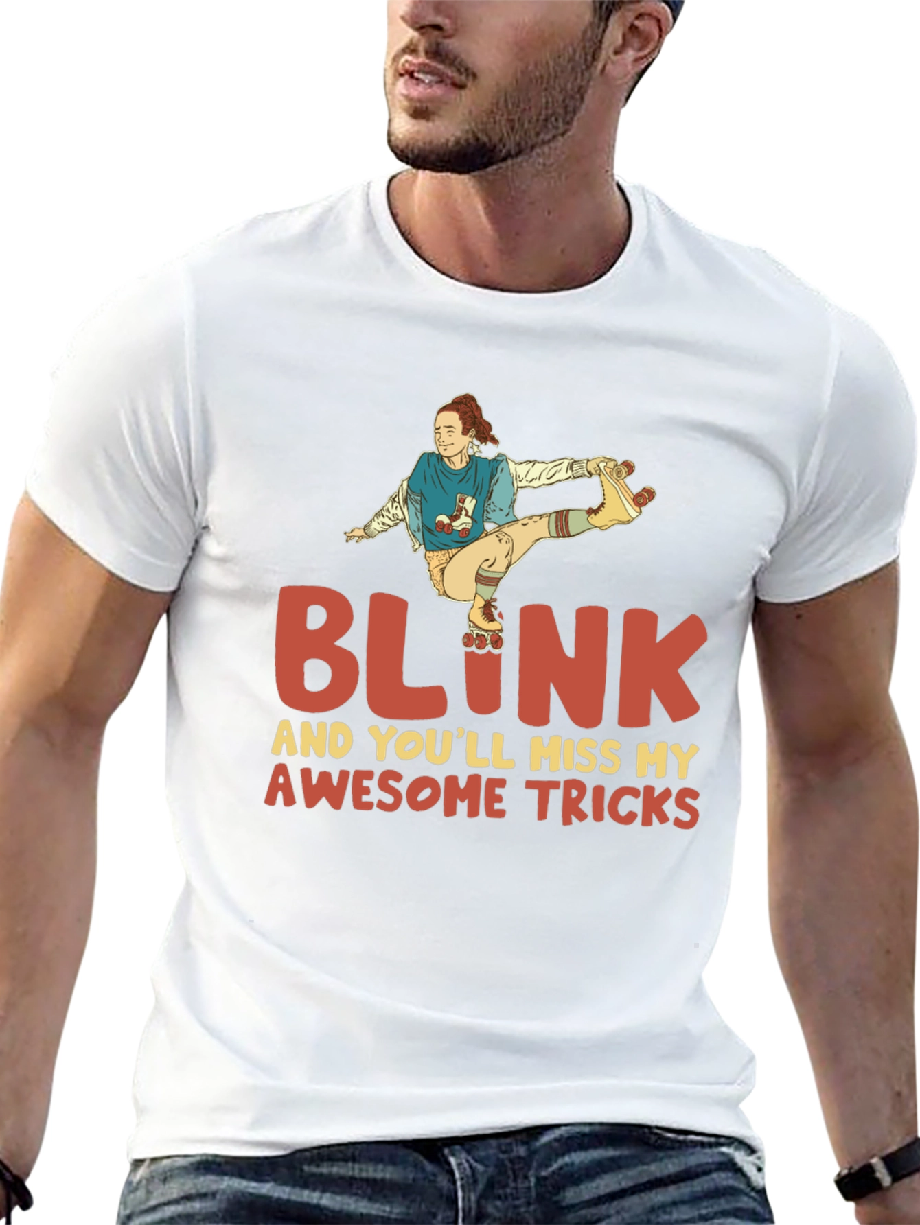 Blink Awesome Tricks Roller Skating T-Shirt