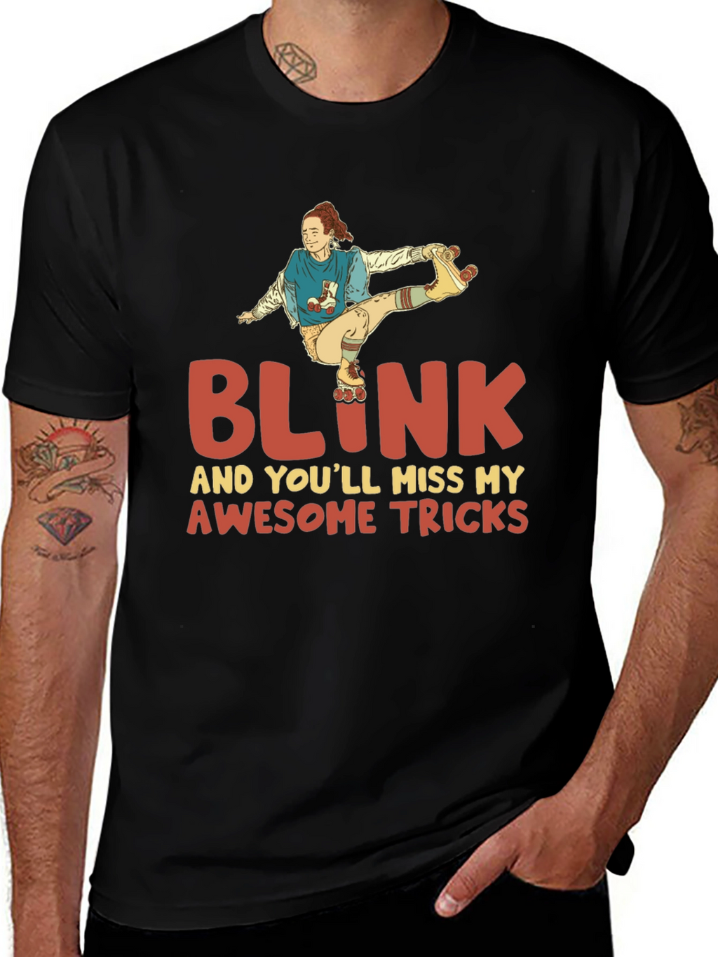 Blink Awesome Tricks Roller Skating T-Shirt