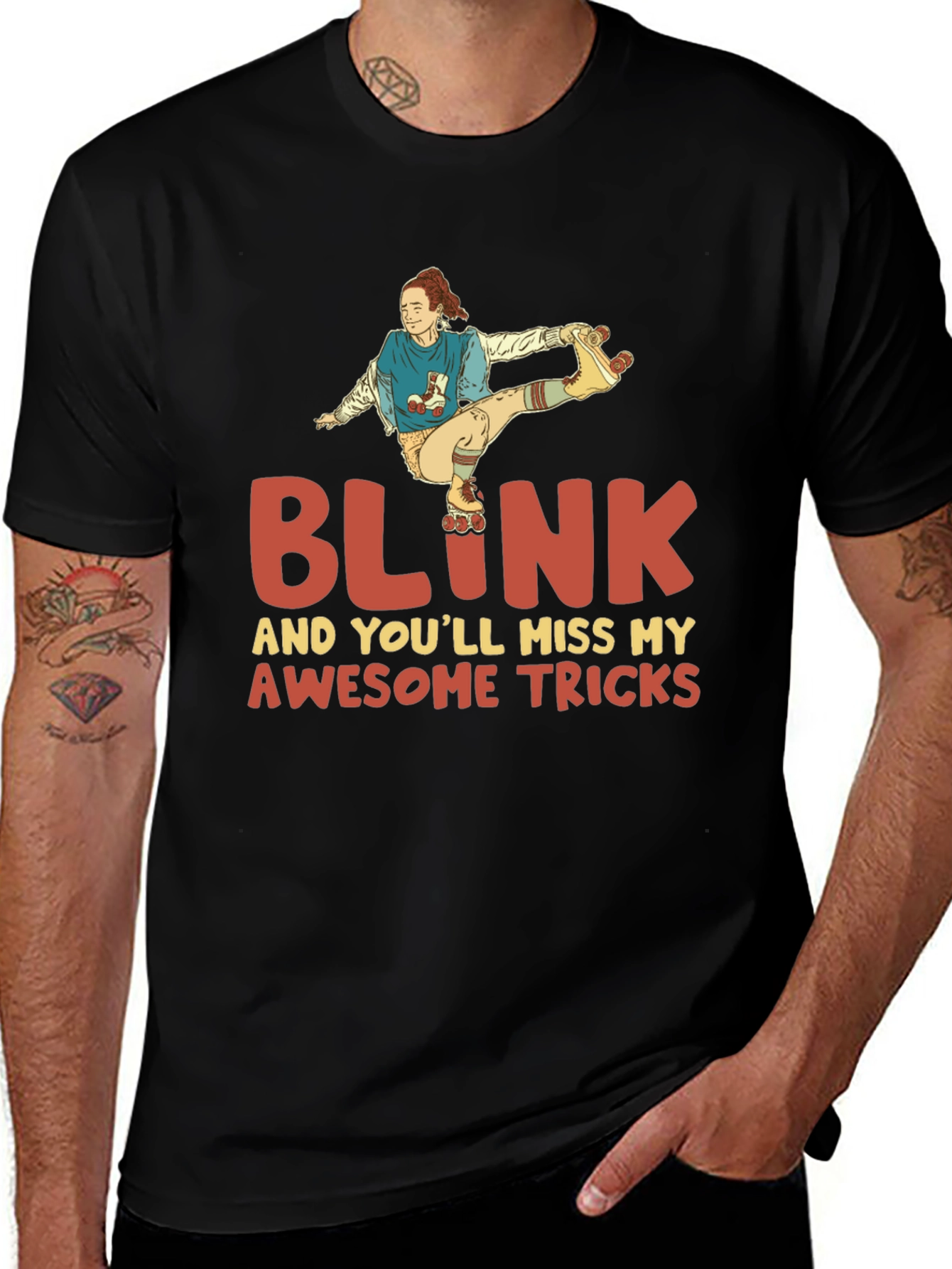 Blink Awesome Tricks Roller Skating T-Shirt