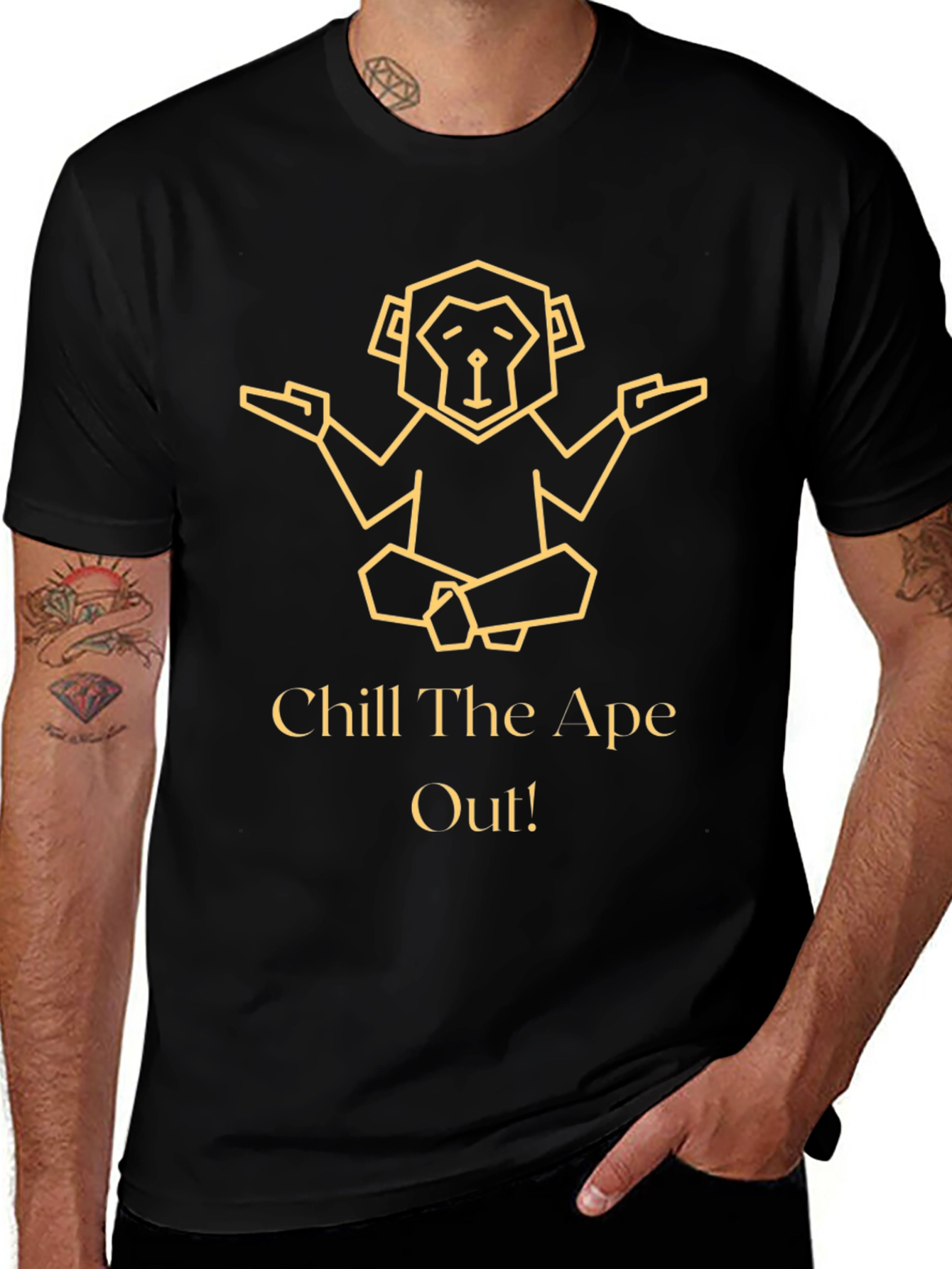 Chill Ape Out T-Shirt - Meditating Monkey Tee
