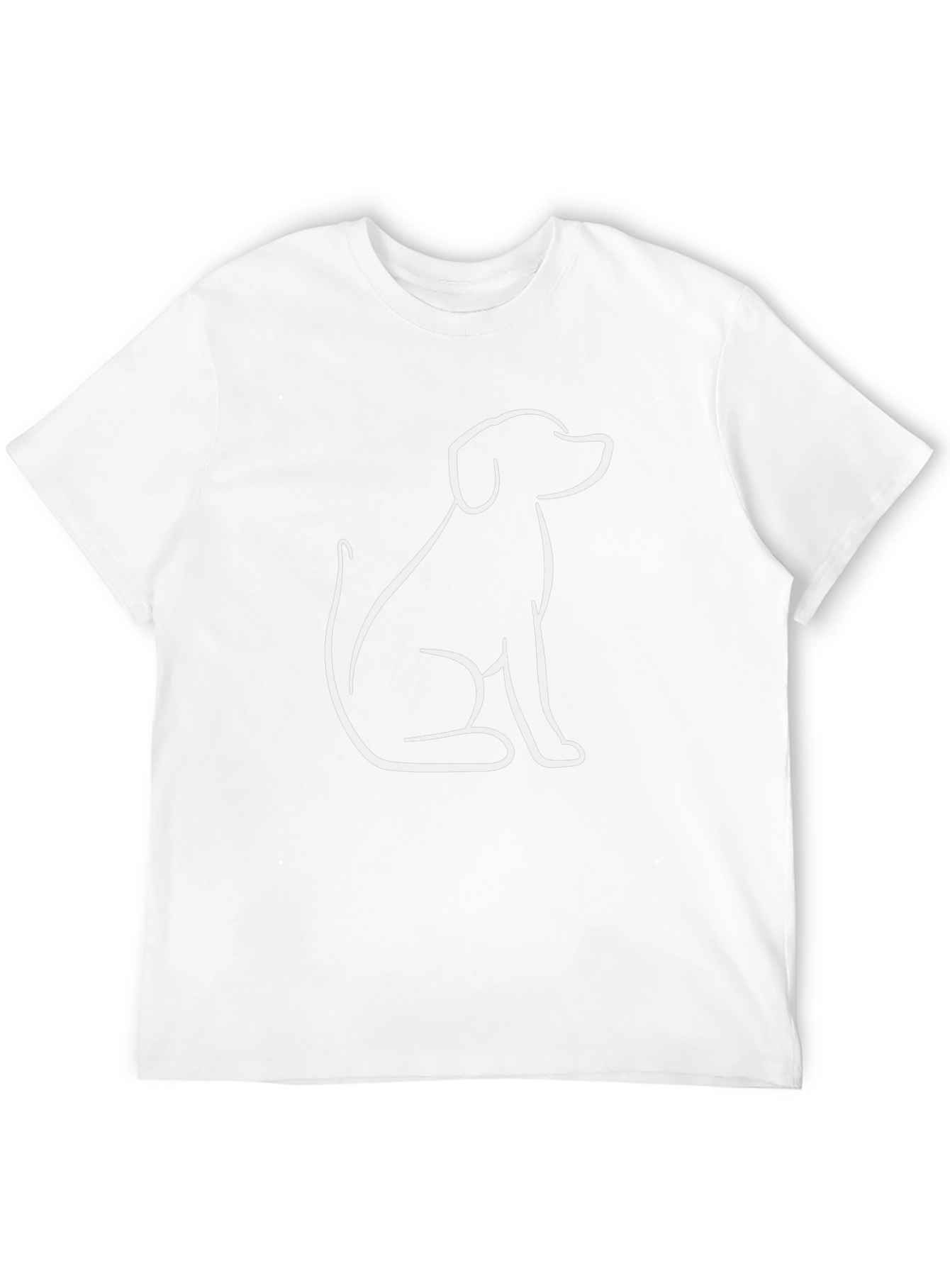 Dog Outline Black T-Shirt