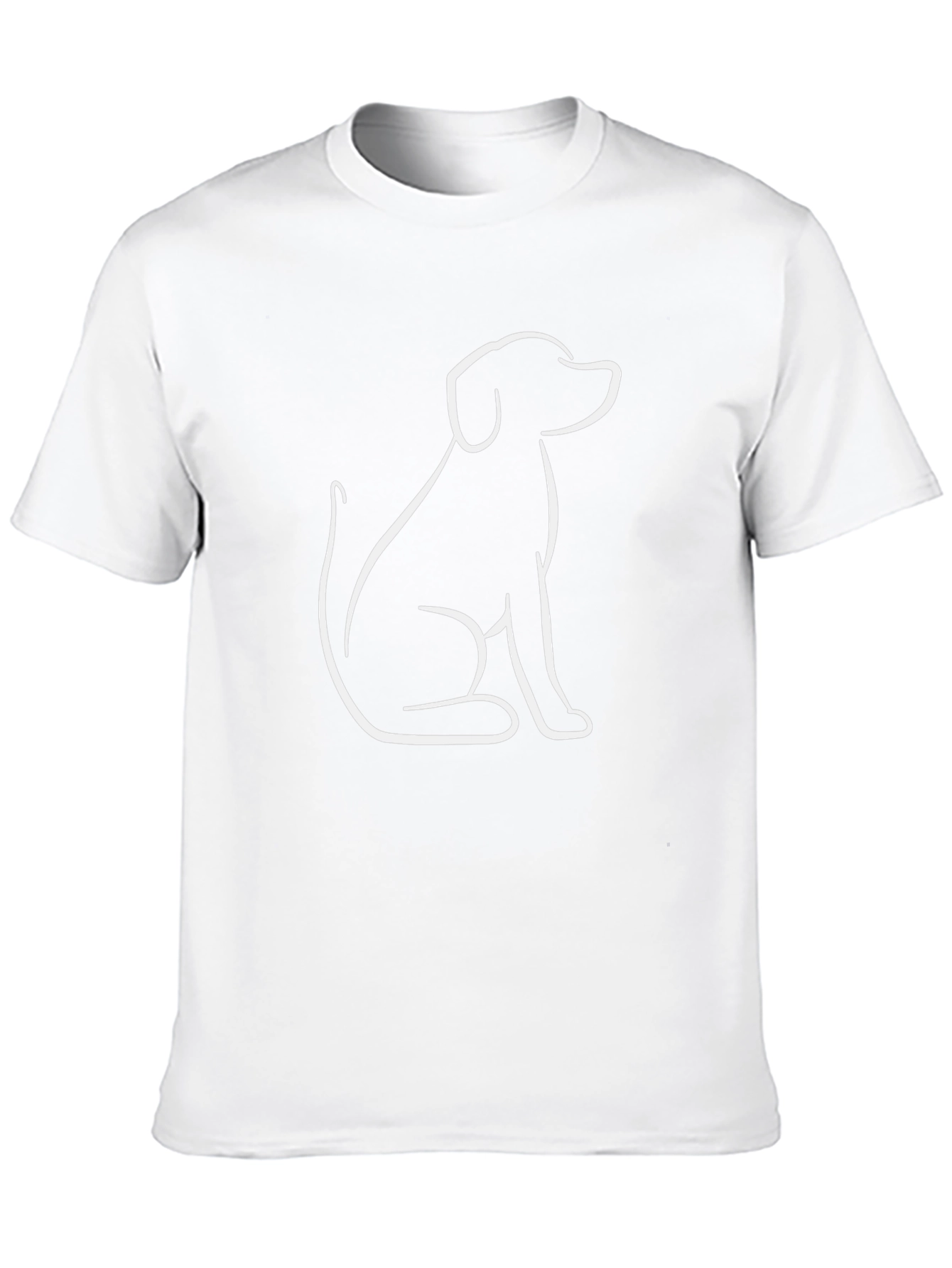 Dog Outline Black T-Shirt