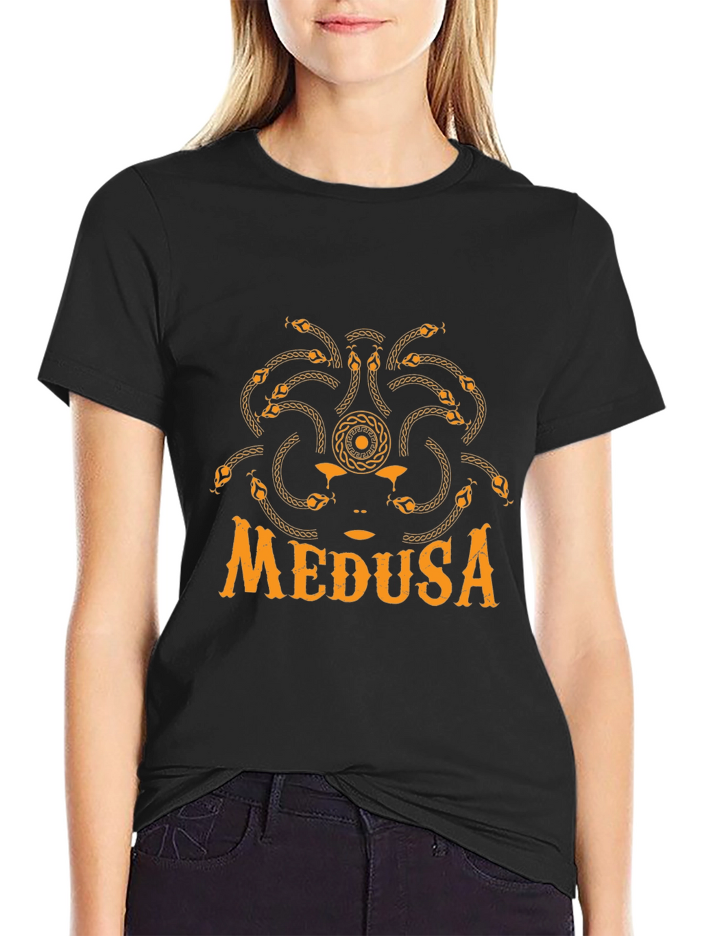Medusa Graphic T-Shirt - Black Cotton Tee