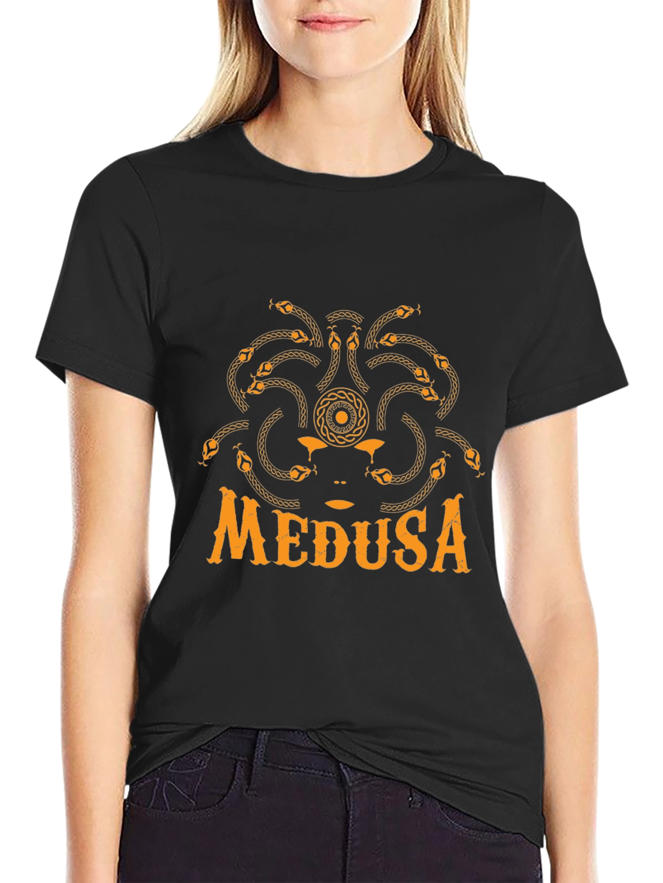Medusa Graphic T-Shirt - Black Cotton Tee
