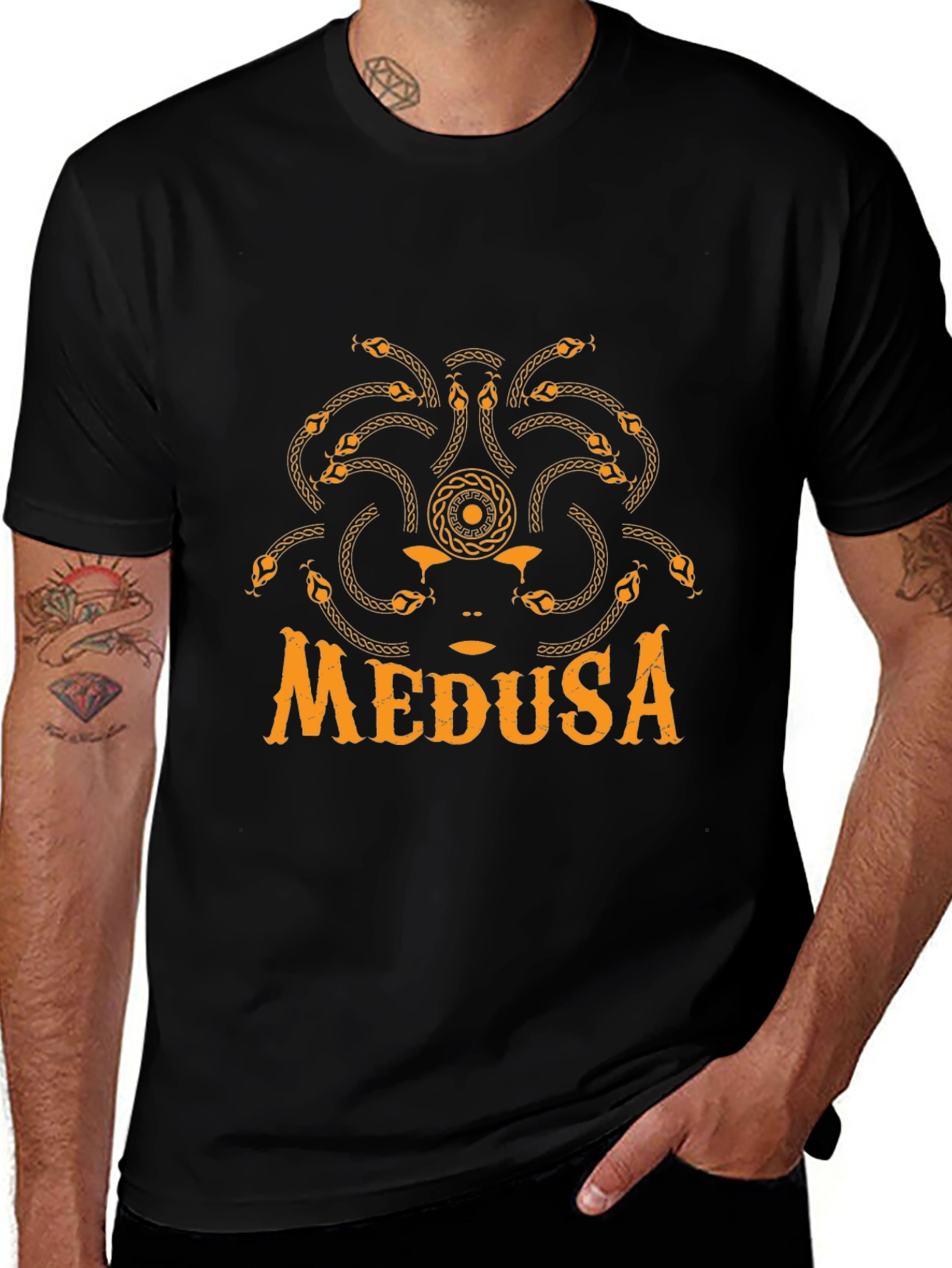 Medusa Graphic T-Shirt - Black Cotton Tee